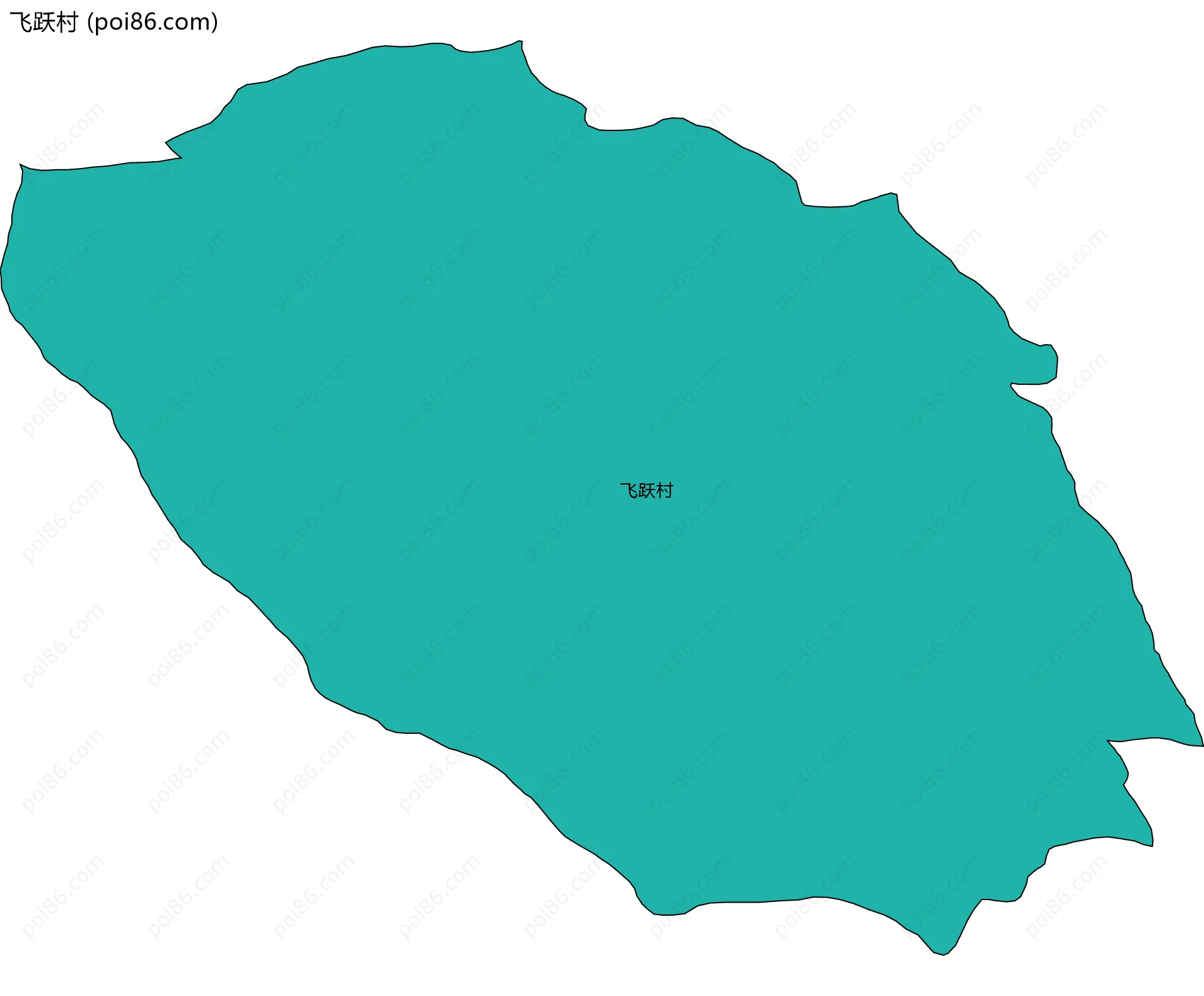 飞跃村边界地图