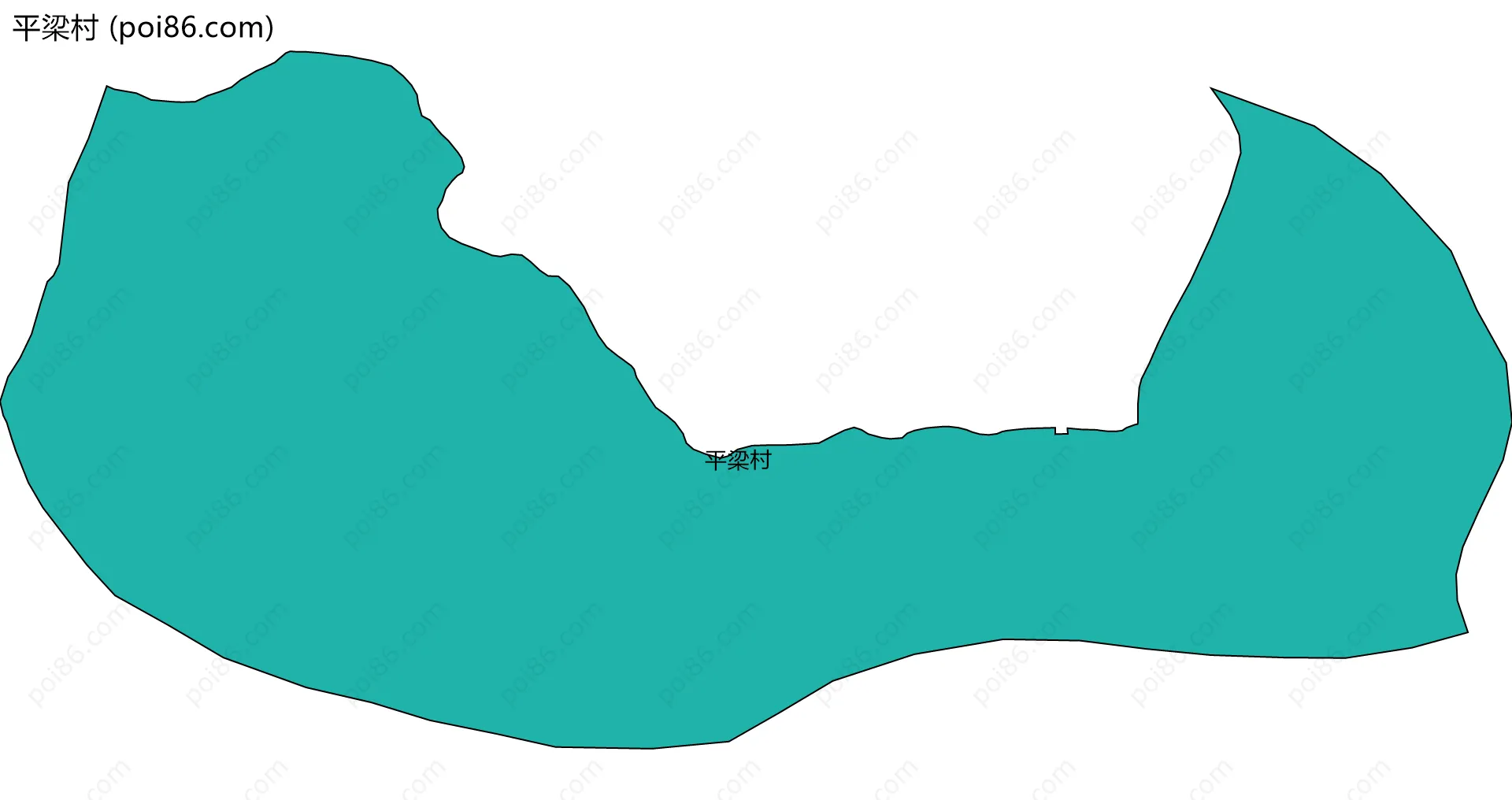 平梁村边界地图