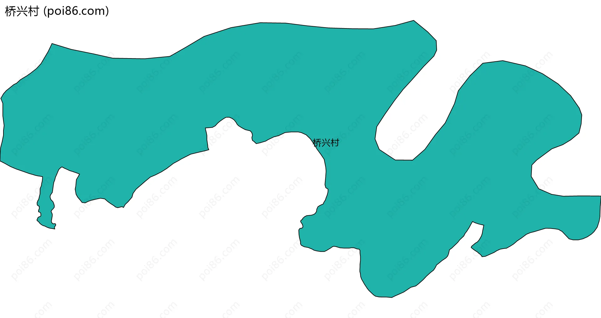 桥兴村边界地图