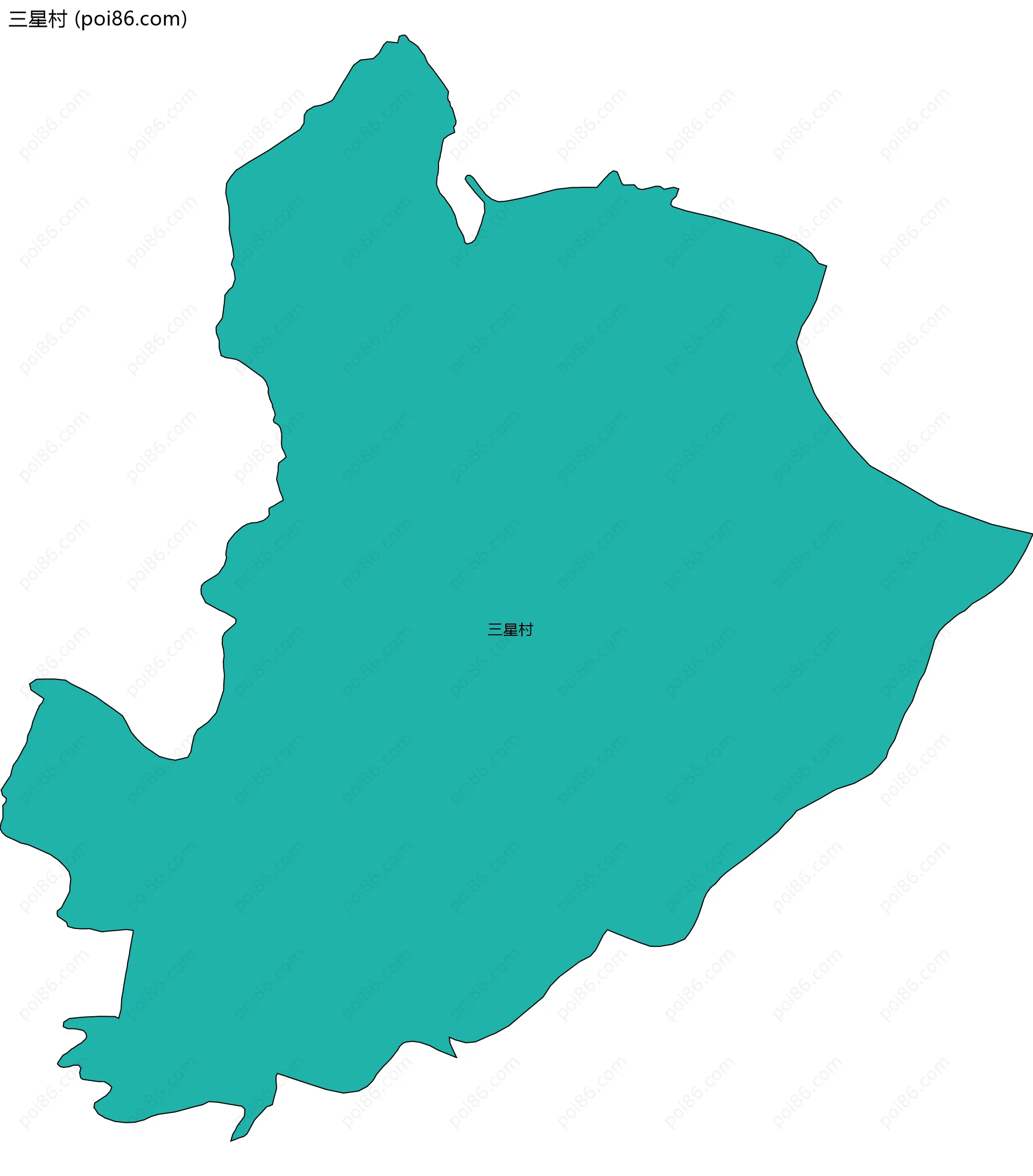 三星村边界地图