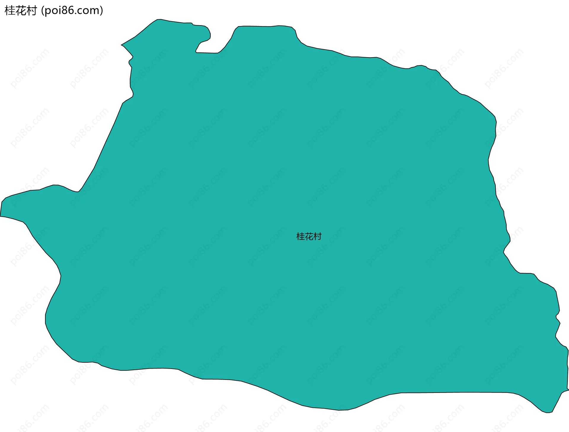 桂花村边界地图