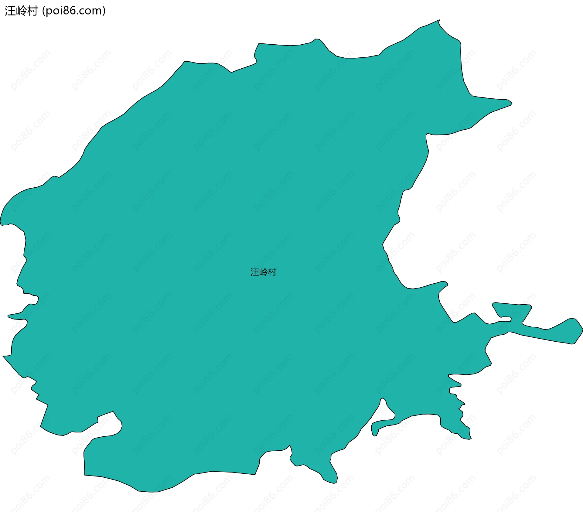 汪岭村边界地图