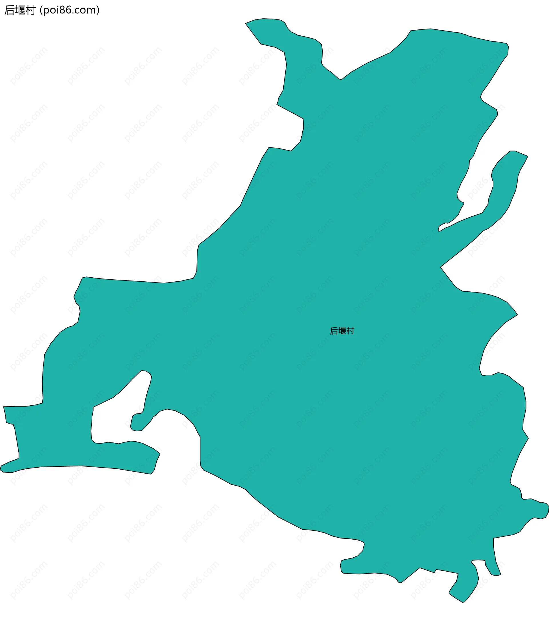 后堰村边界地图