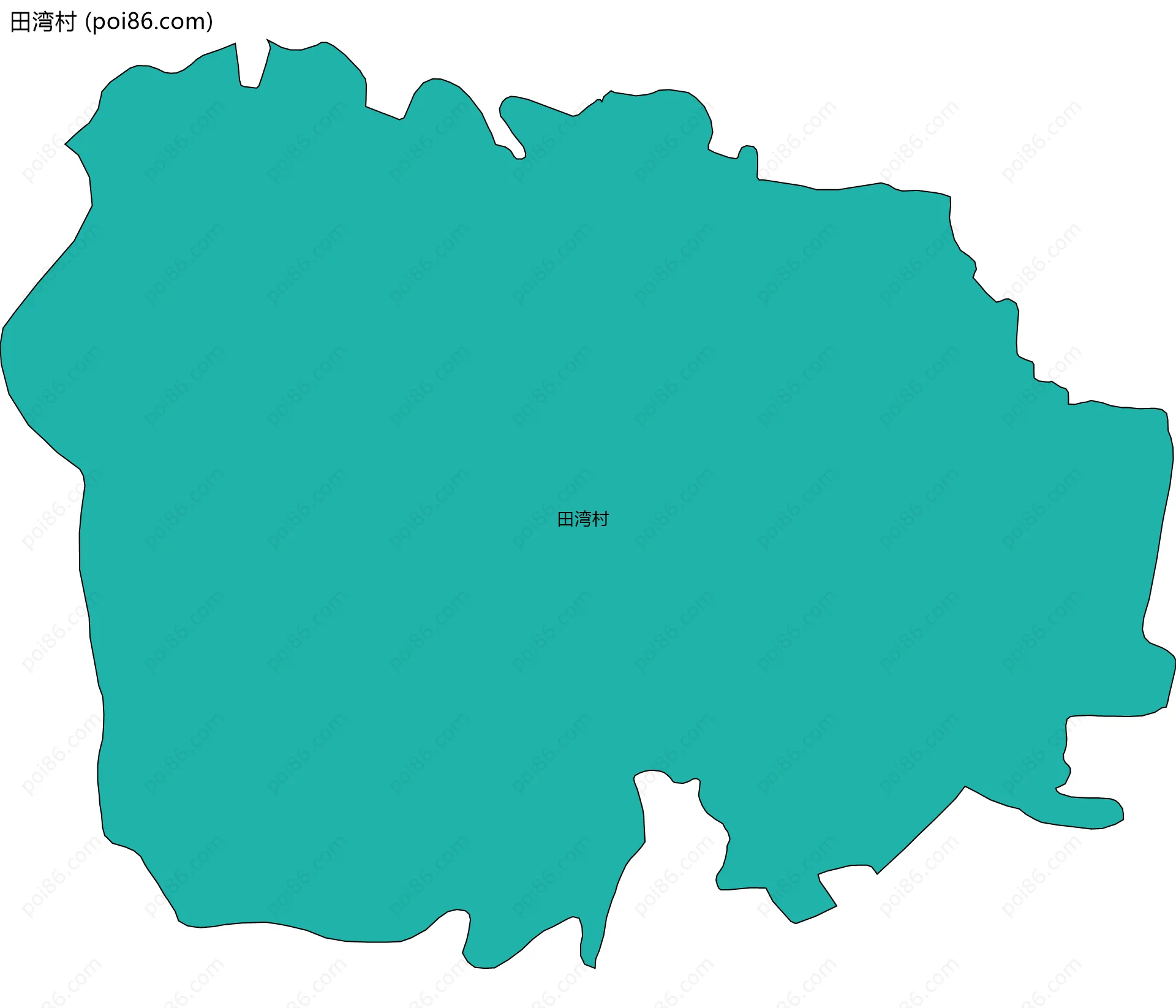 田湾村边界地图