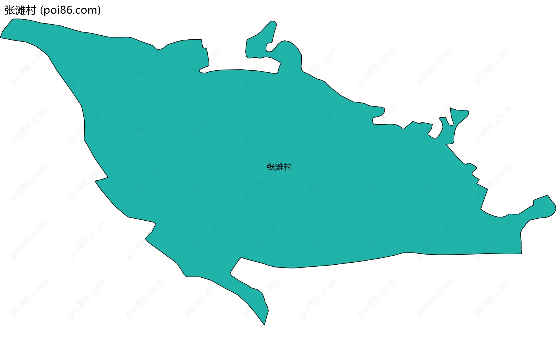 张滩村边界地图