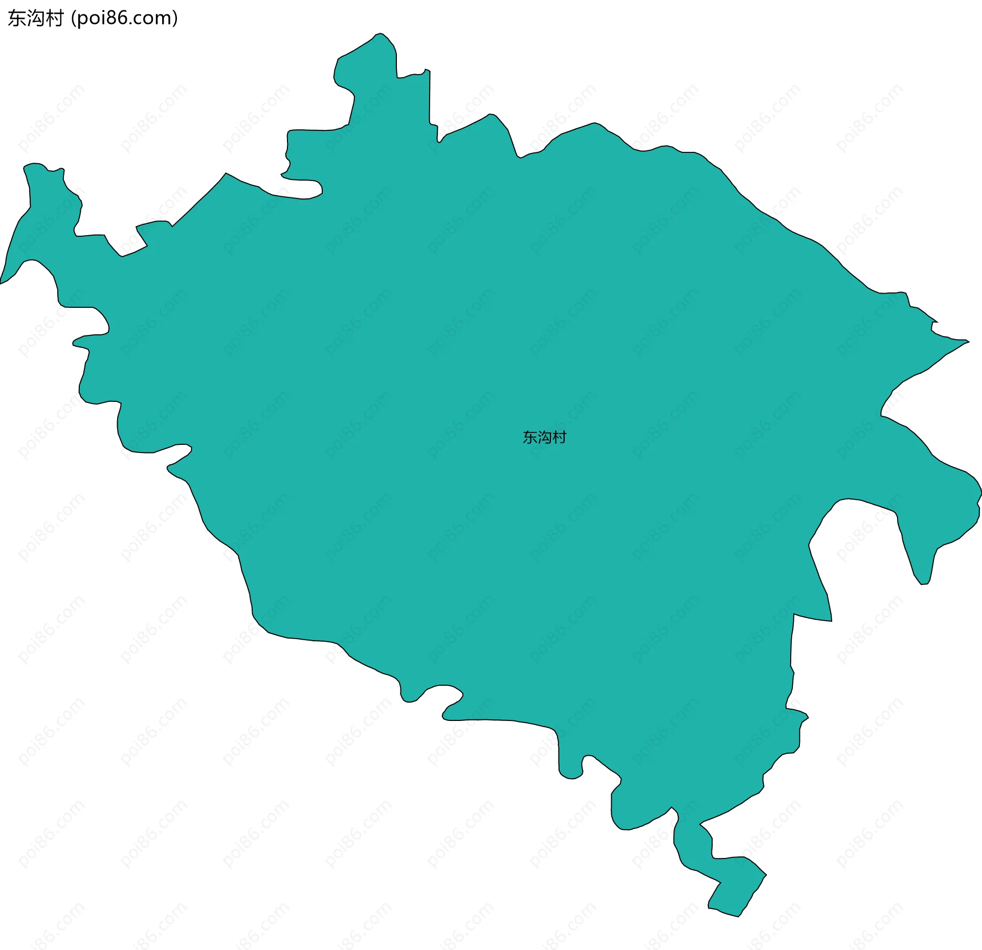 东沟村边界地图