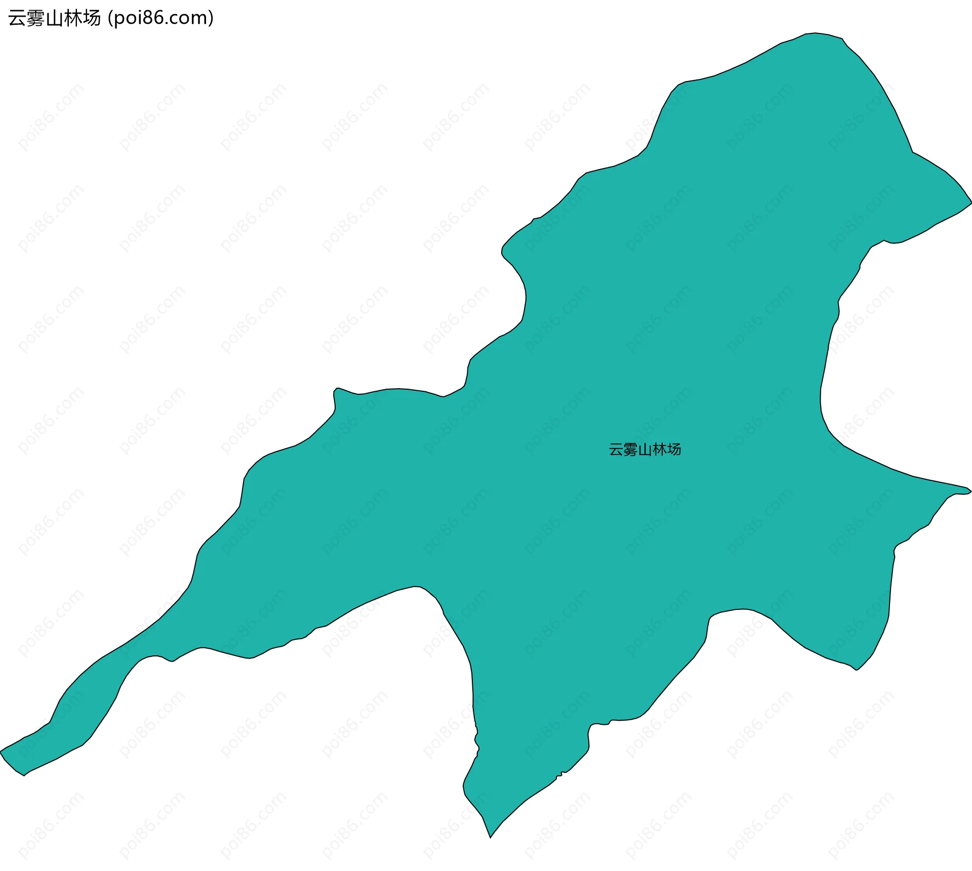 云雾山林场边界地图
