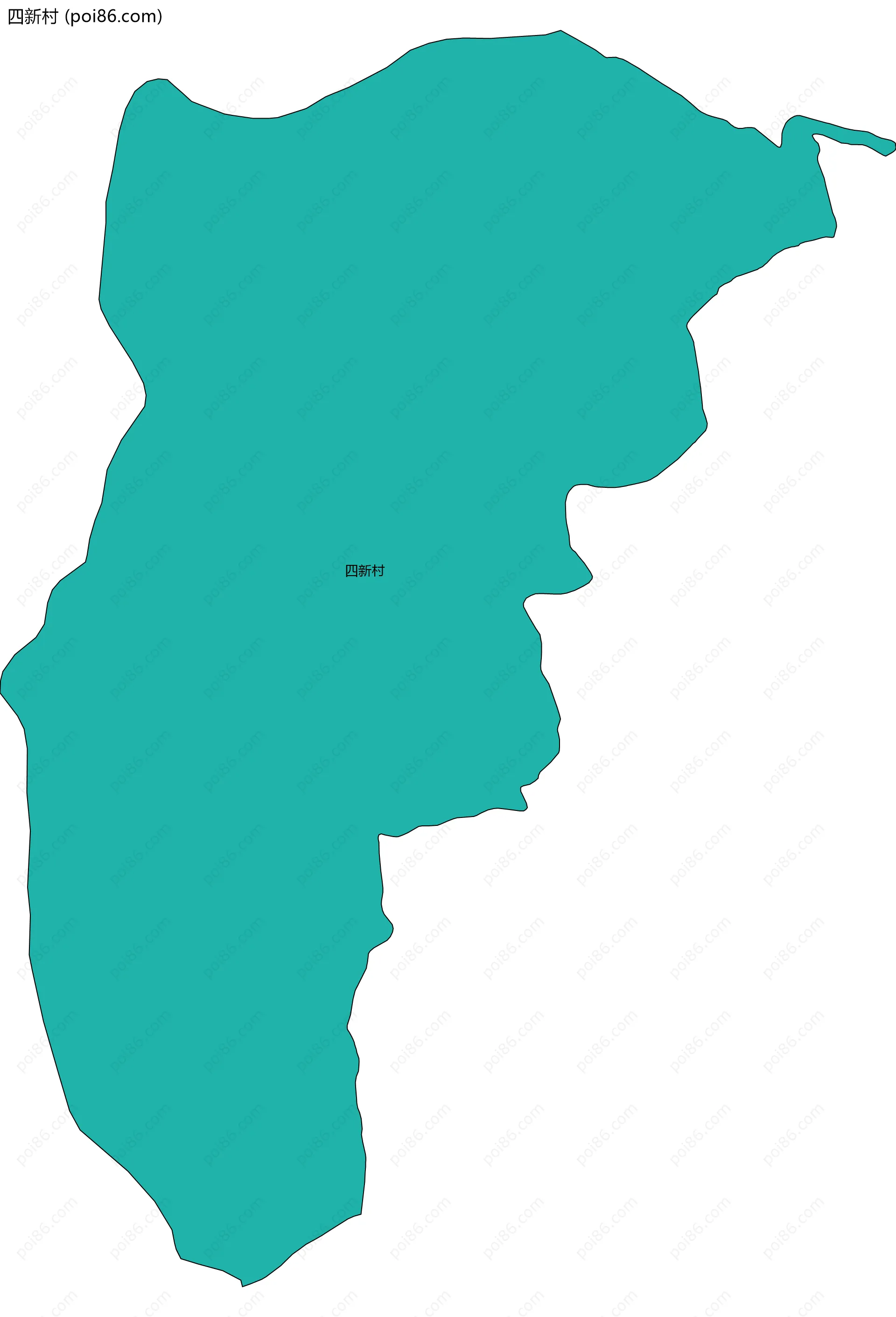 四新村边界地图