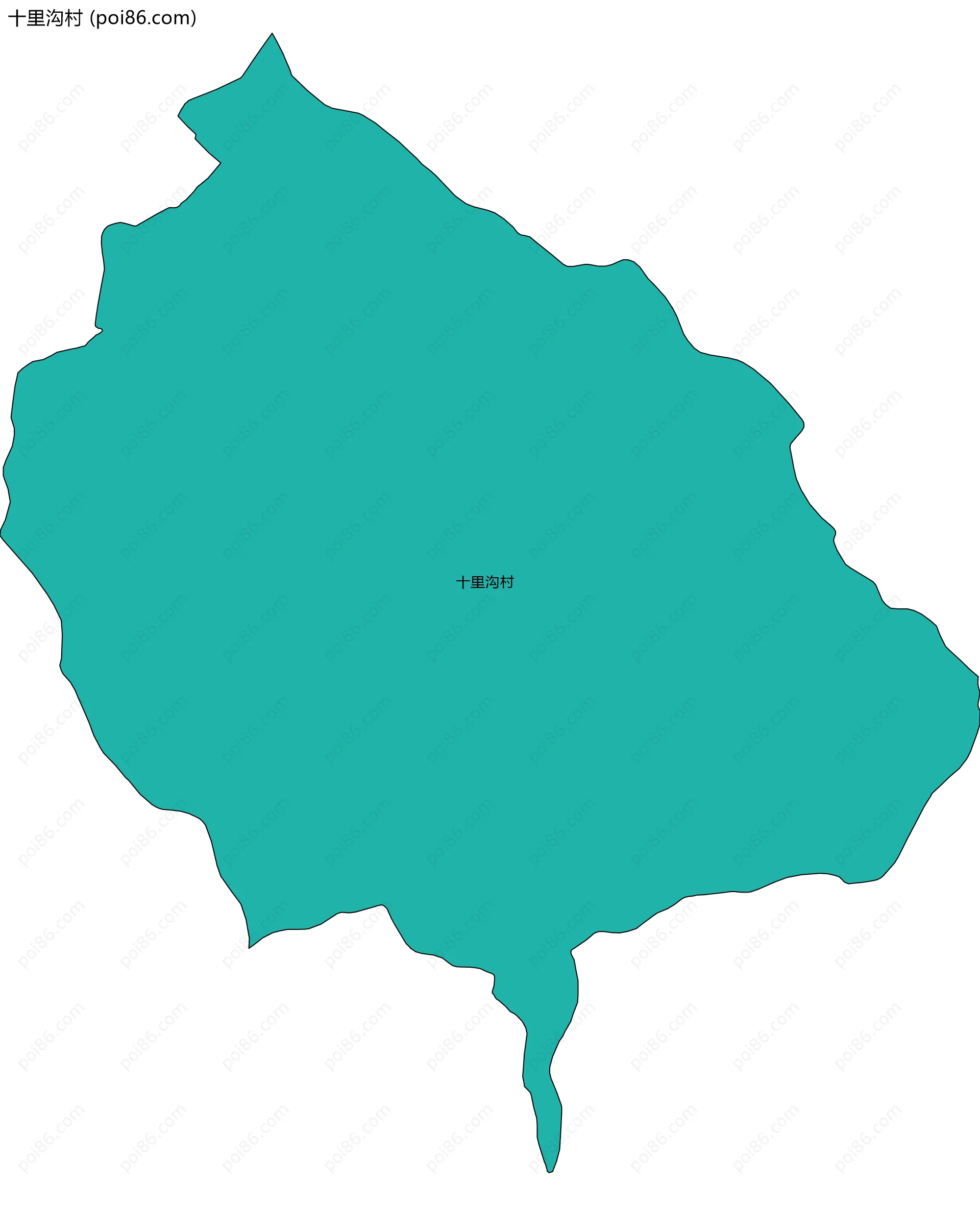 十里沟村边界地图