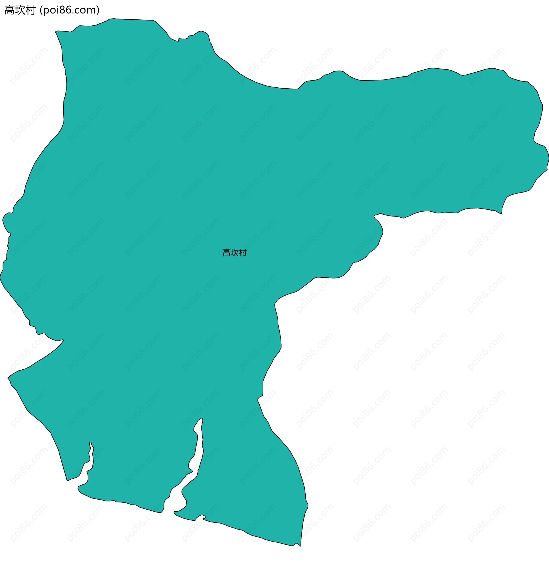 高坎村边界地图