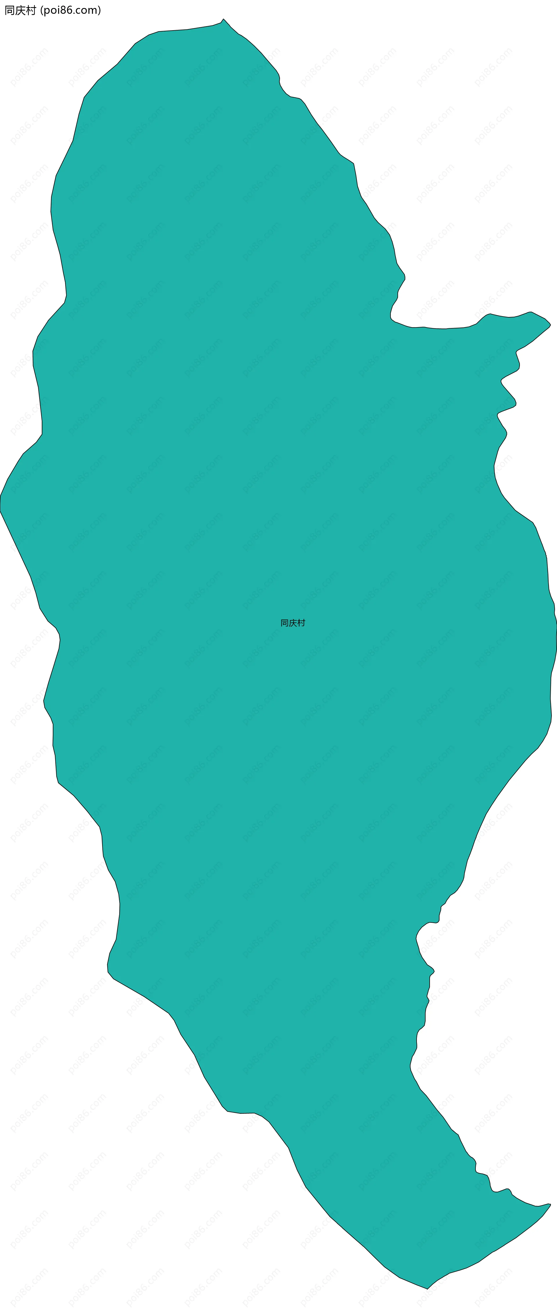 同庆村边界地图