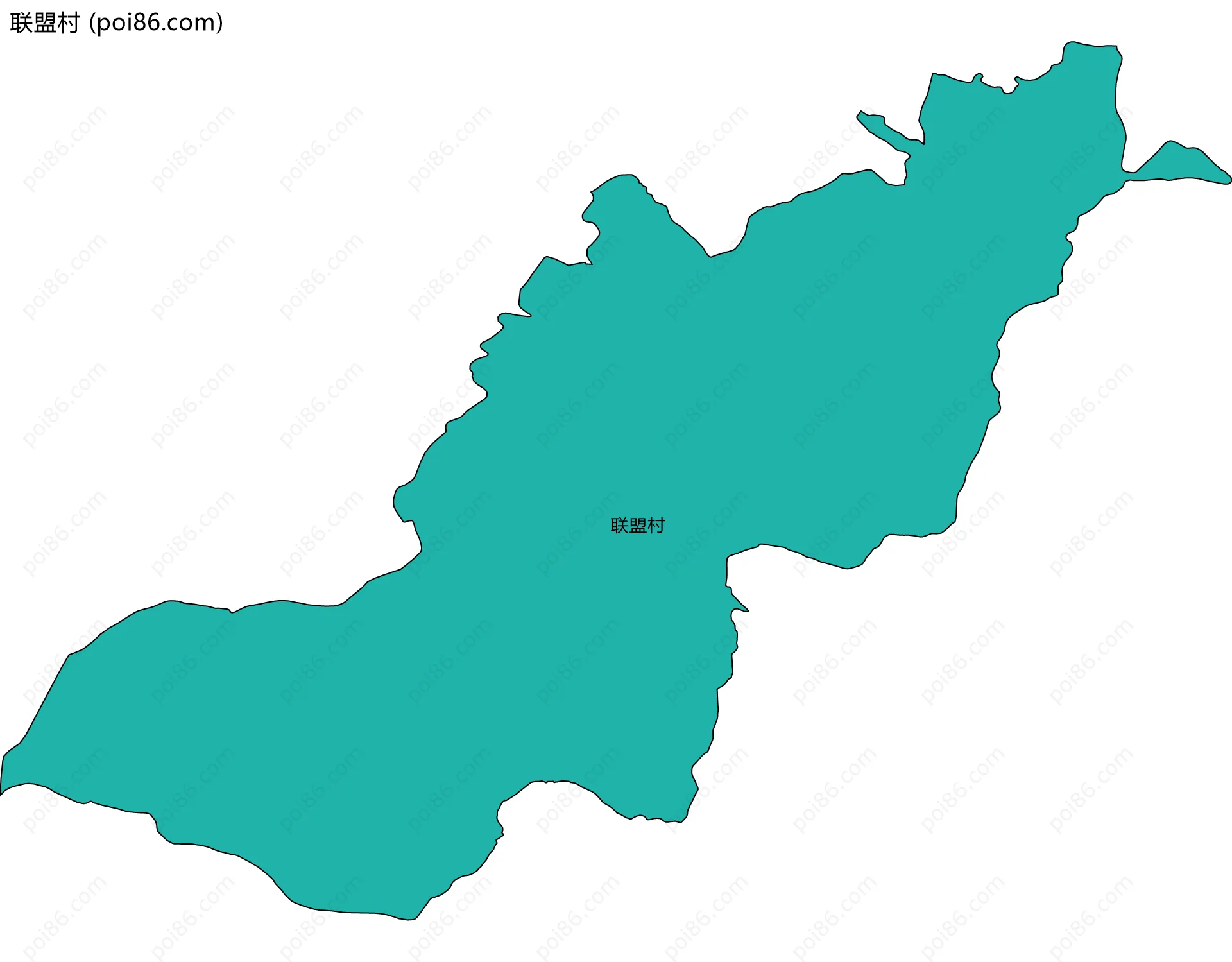 联盟村边界地图