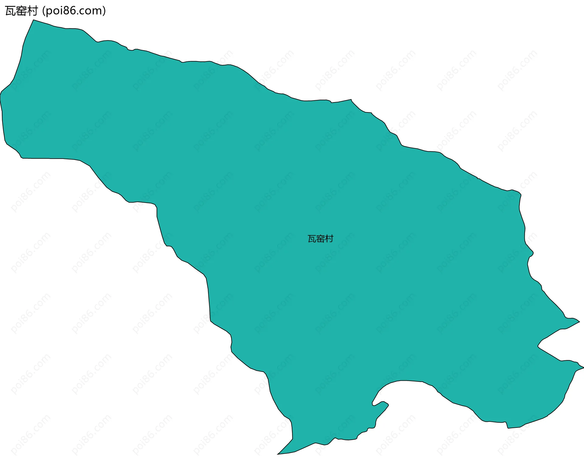 瓦窑村边界地图