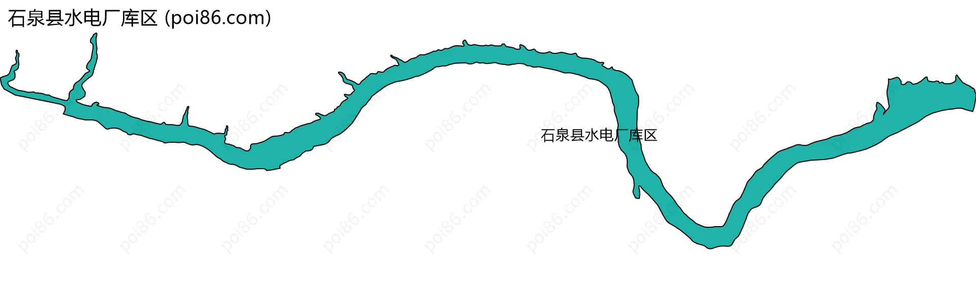 石泉县水电厂库区边界地图
