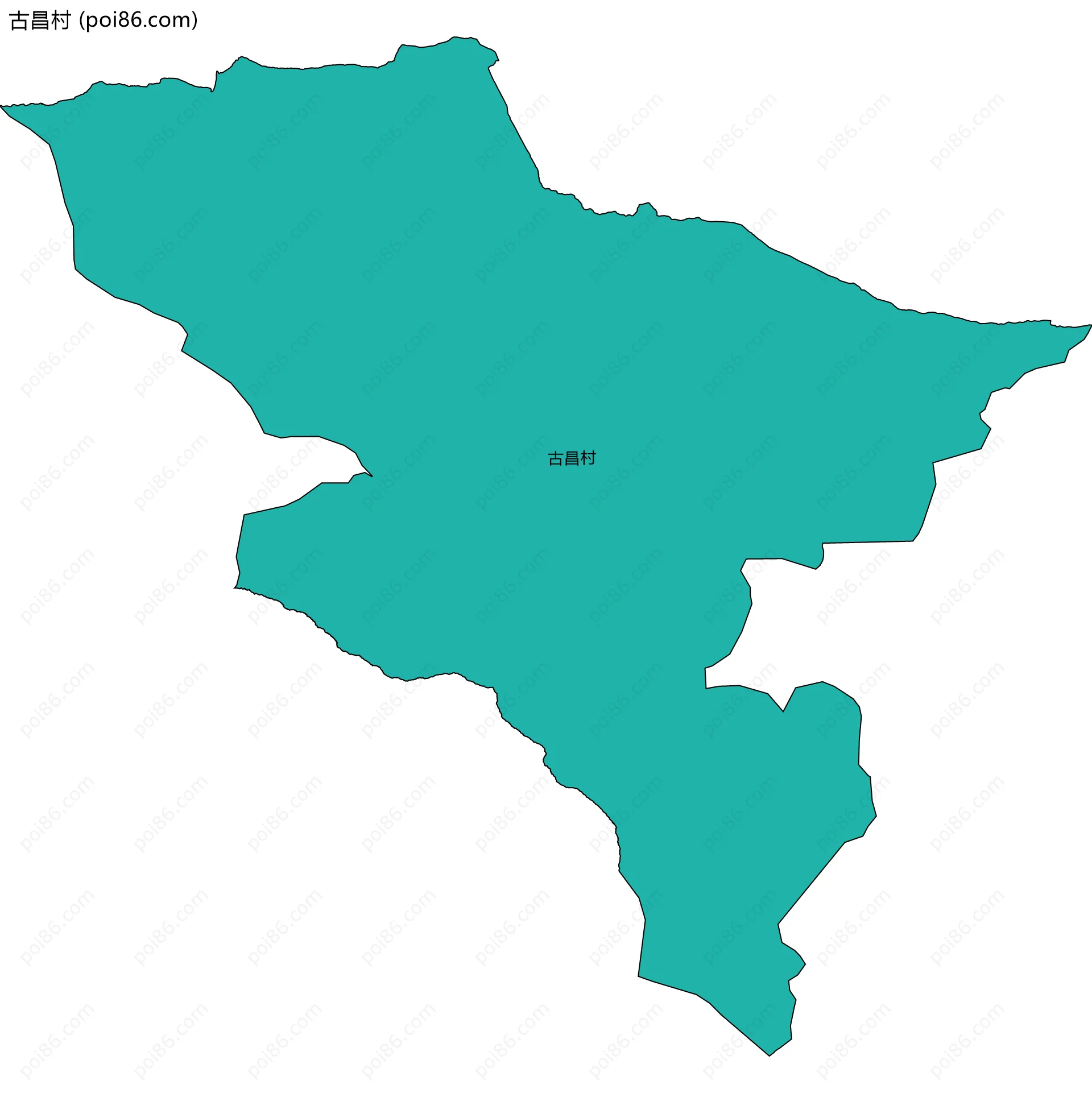 古昌村边界地图