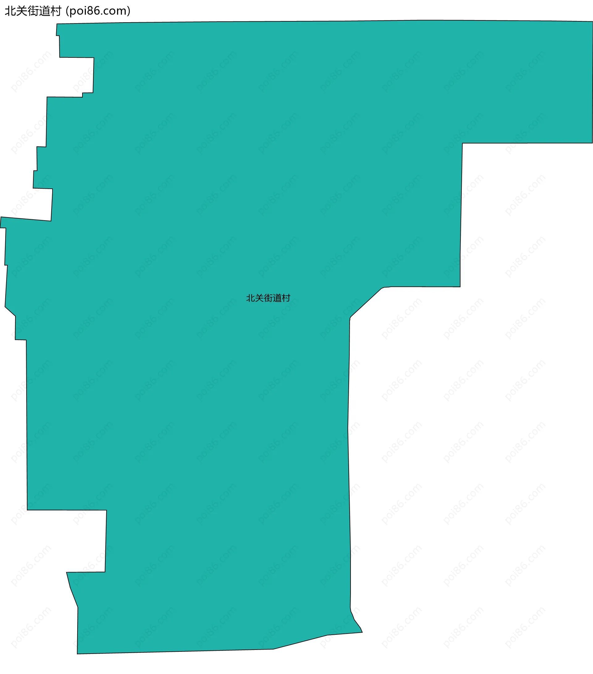北关街道村边界地图