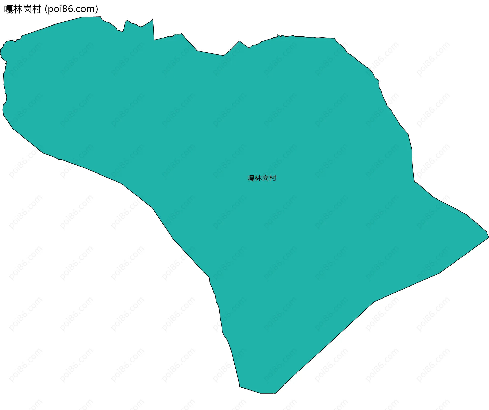 嘎林岗村边界地图