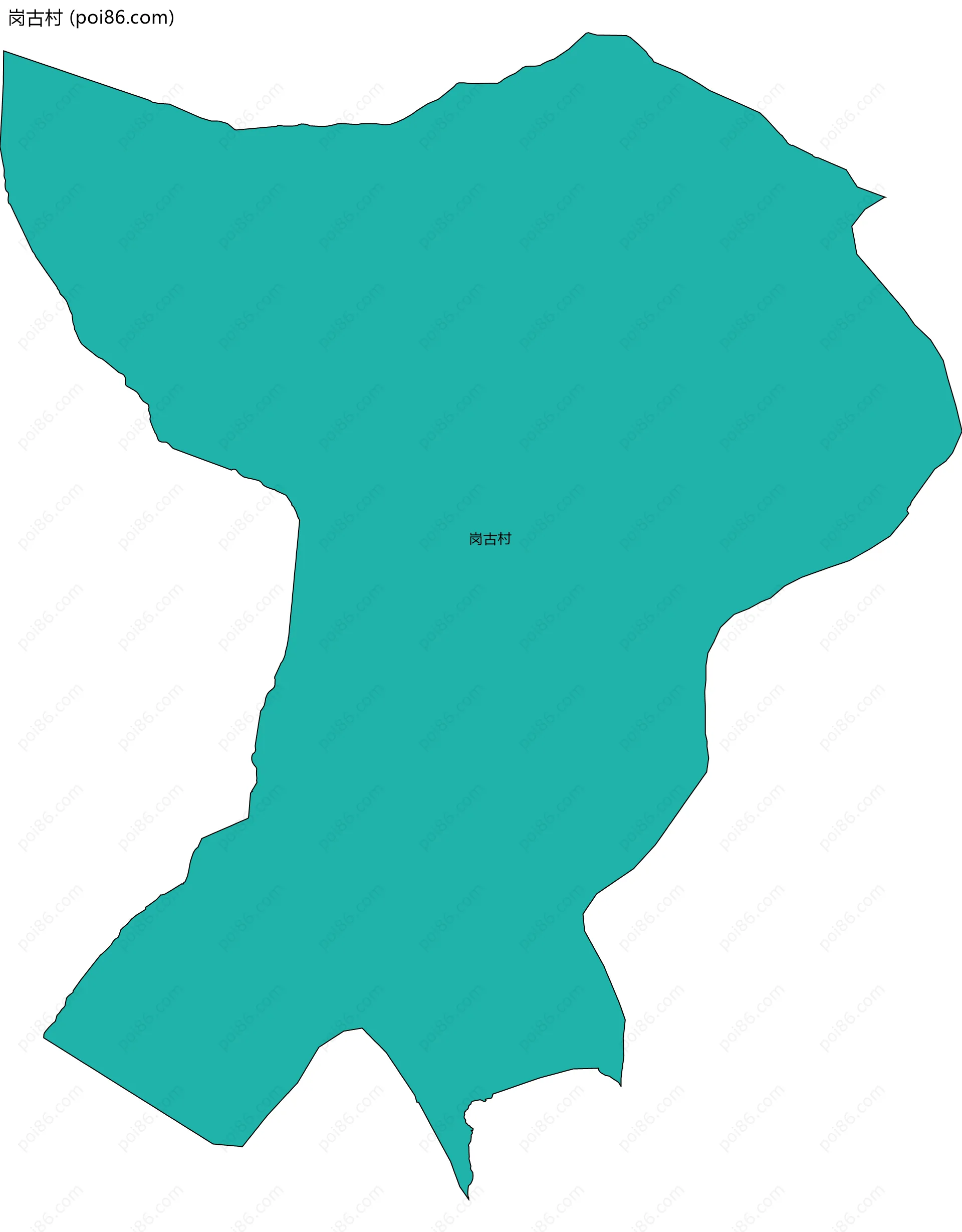 岗古村边界地图