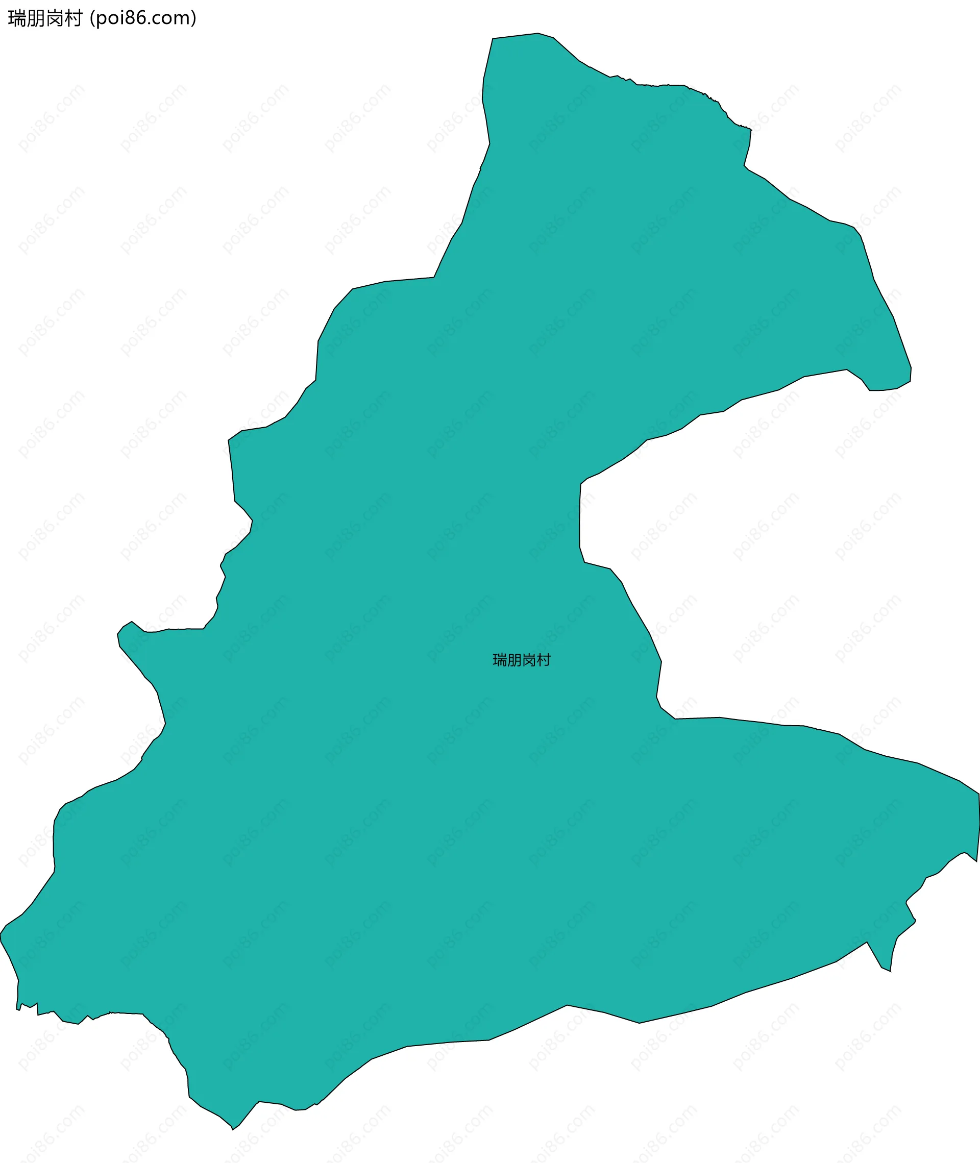 瑞朋岗村边界地图