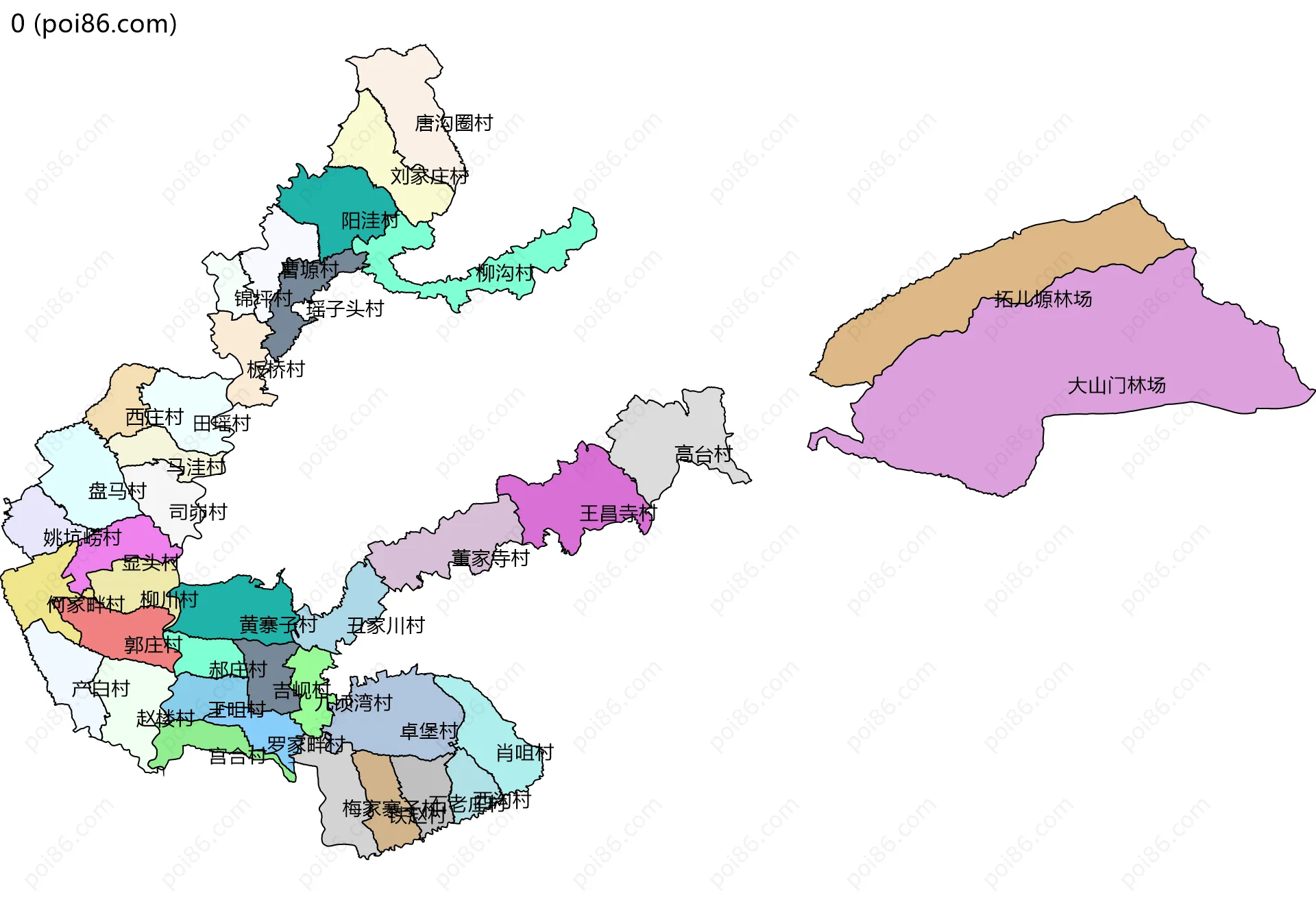 0边界地图(五级行政区划)
