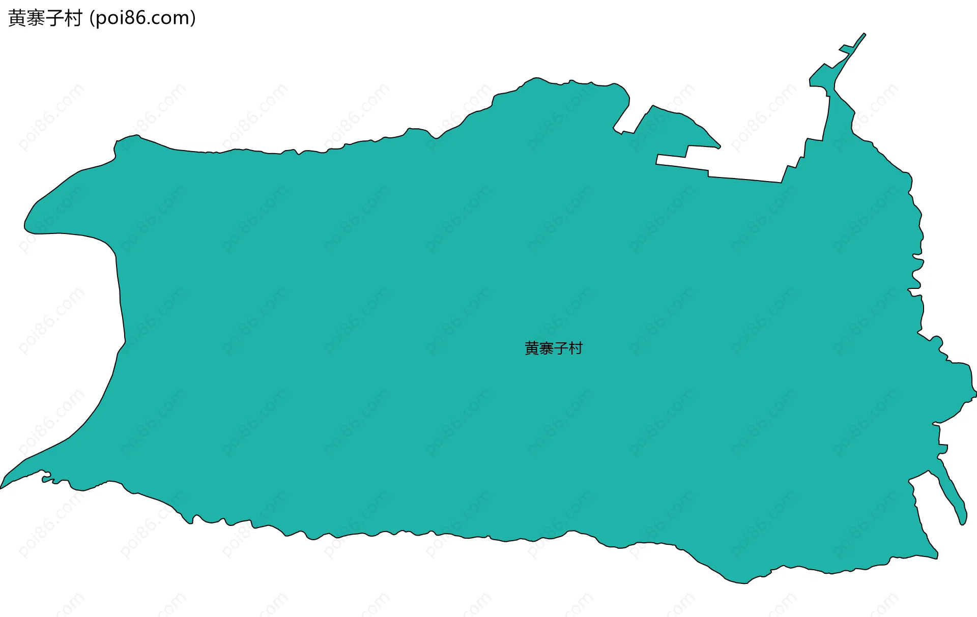 黄寨子村边界地图