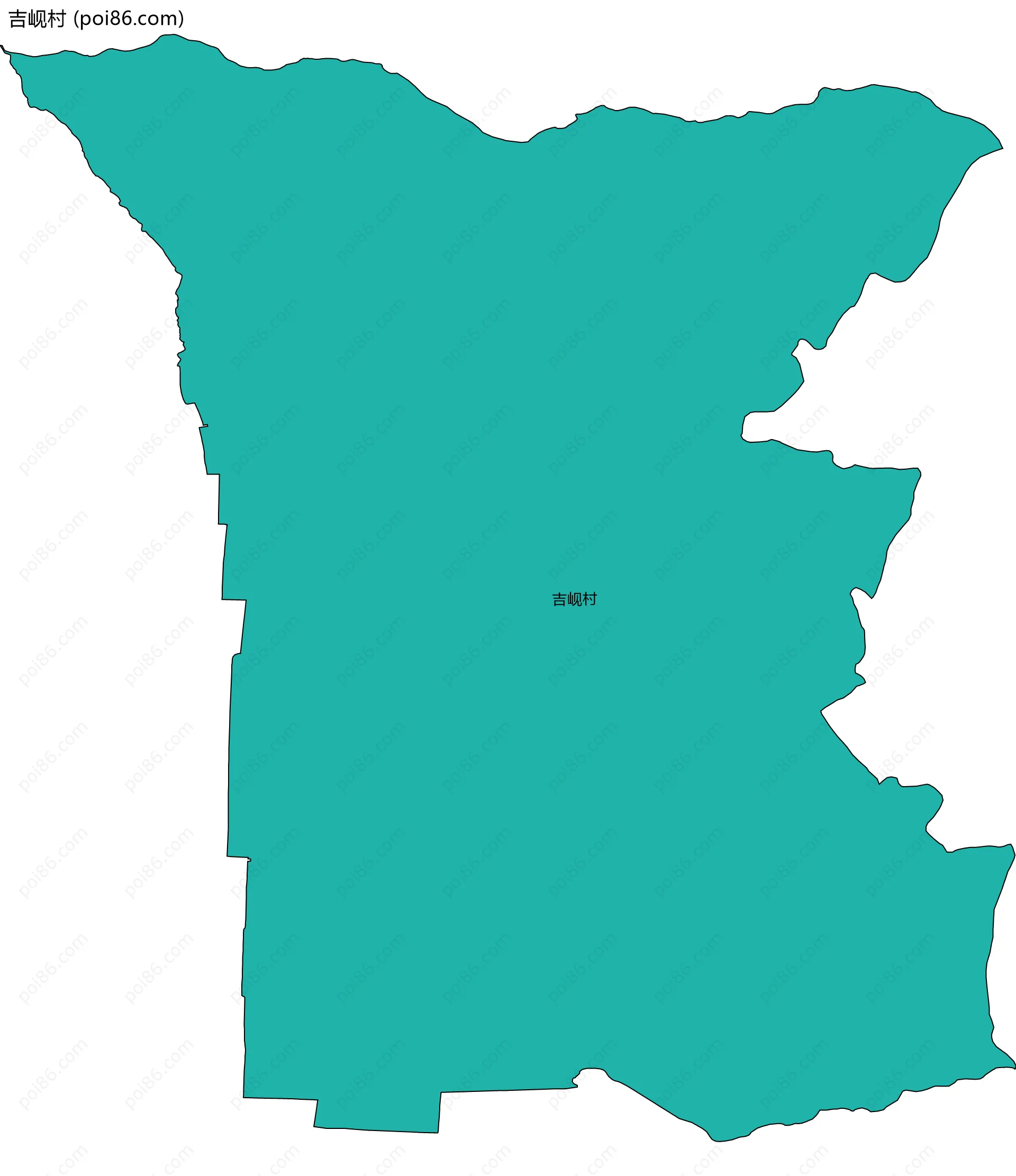 吉岘村边界地图