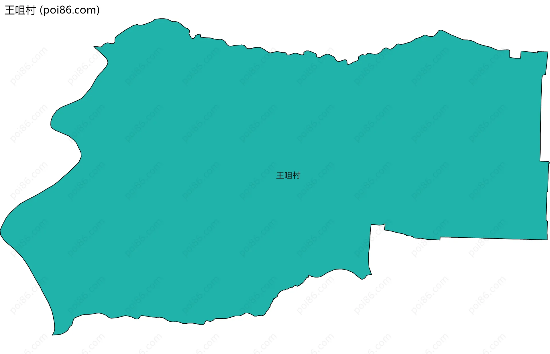 王咀村边界地图
