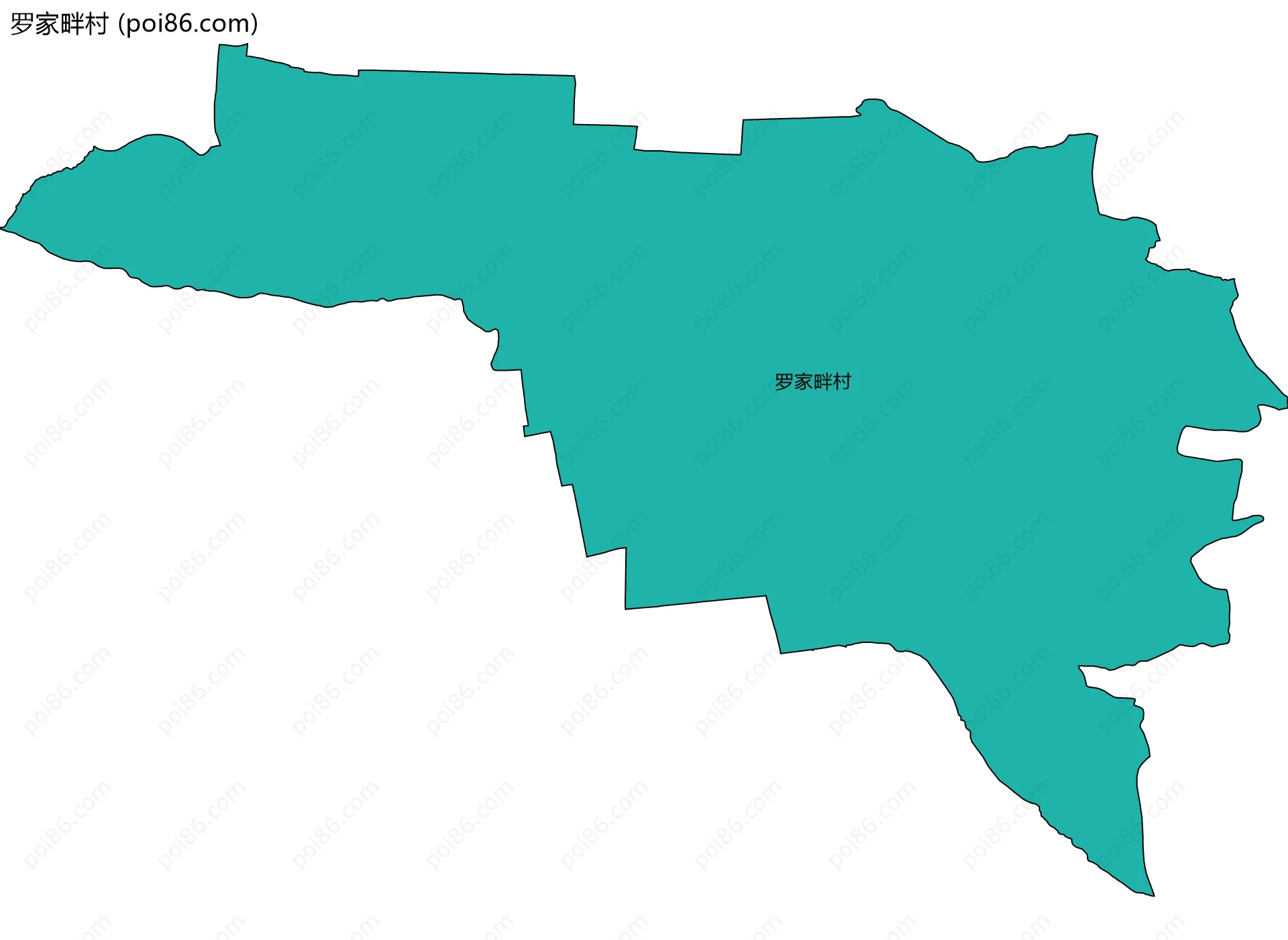 罗家畔村边界地图