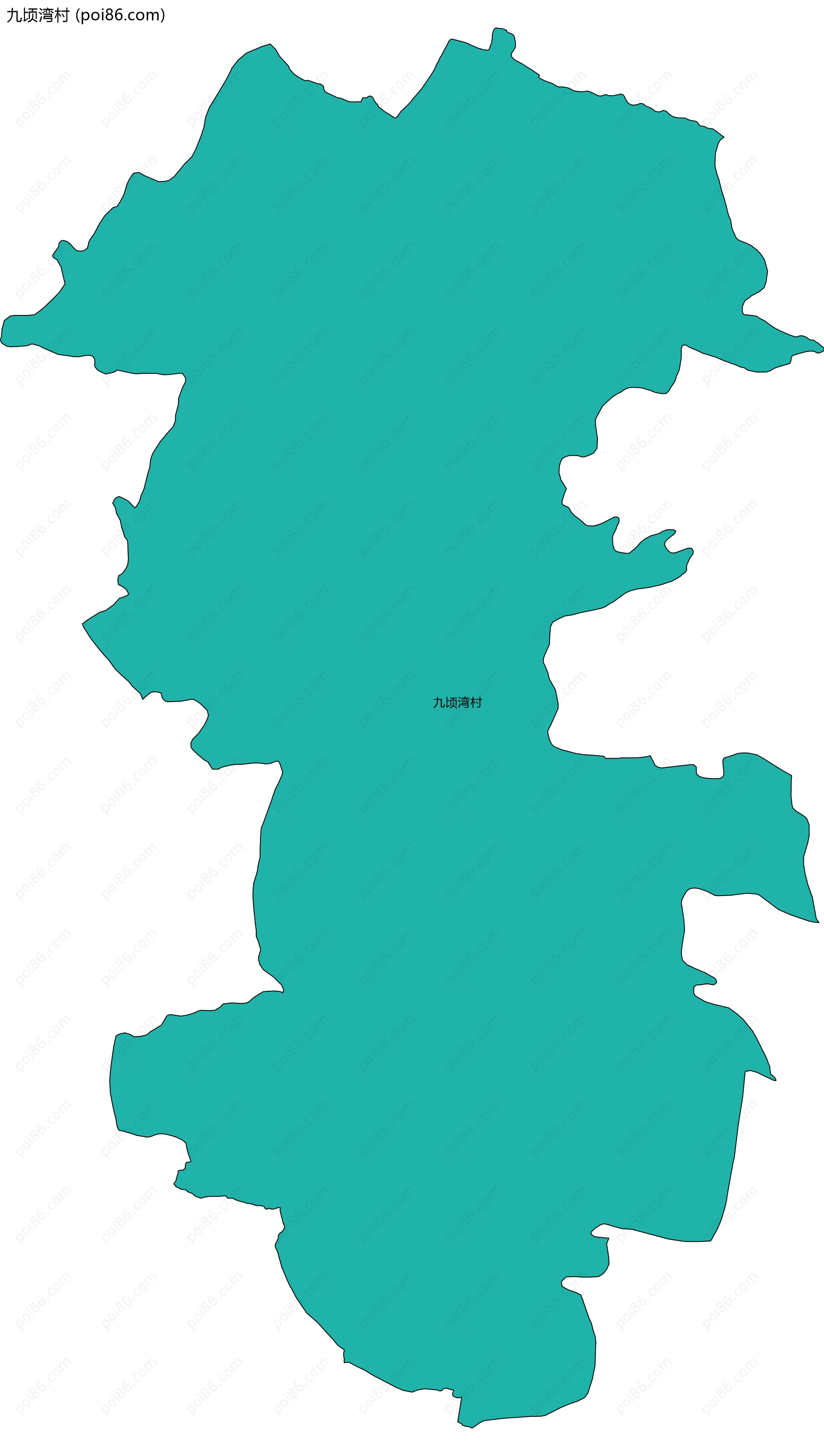 九顷湾村边界地图