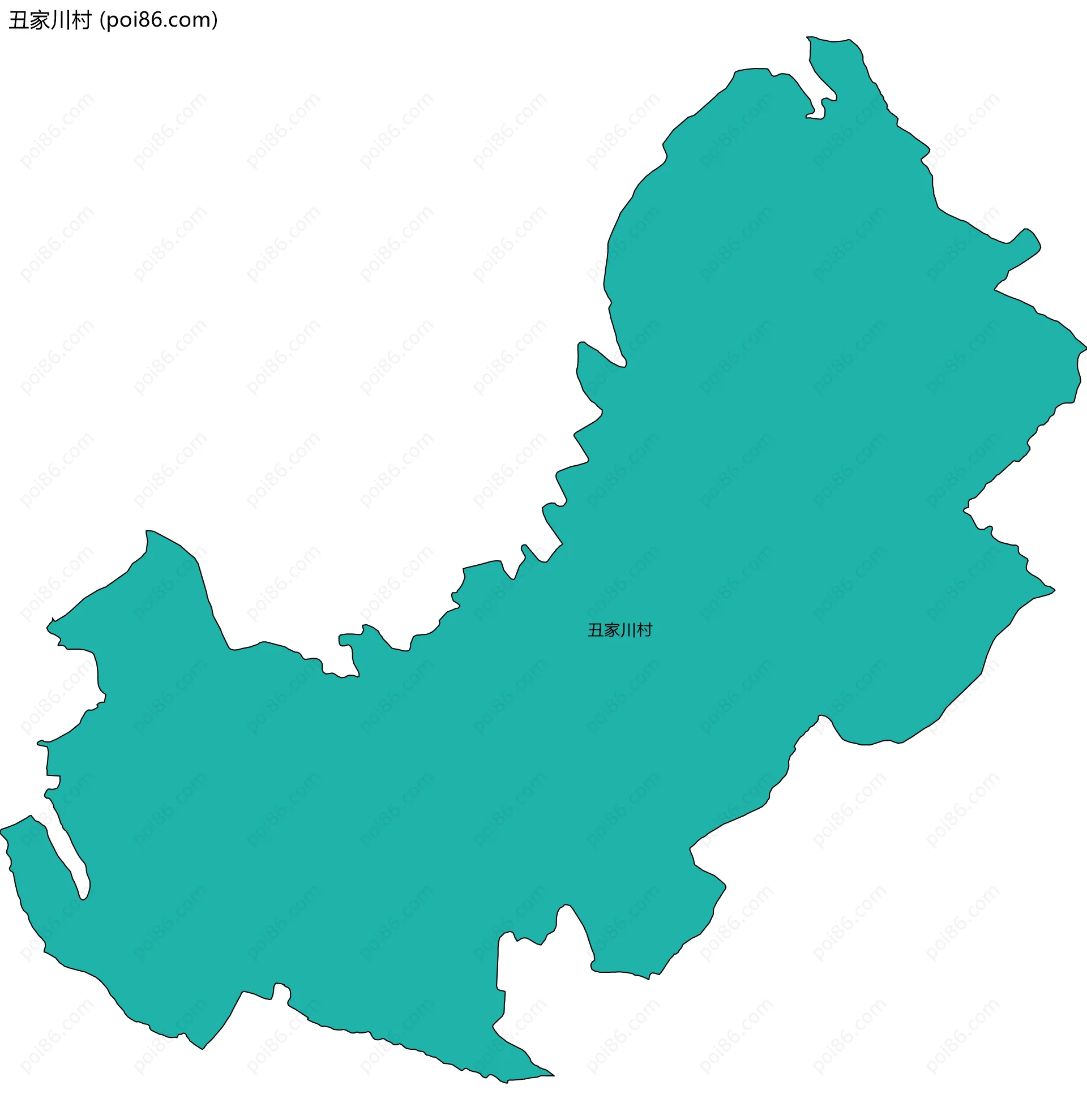 丑家川村边界地图