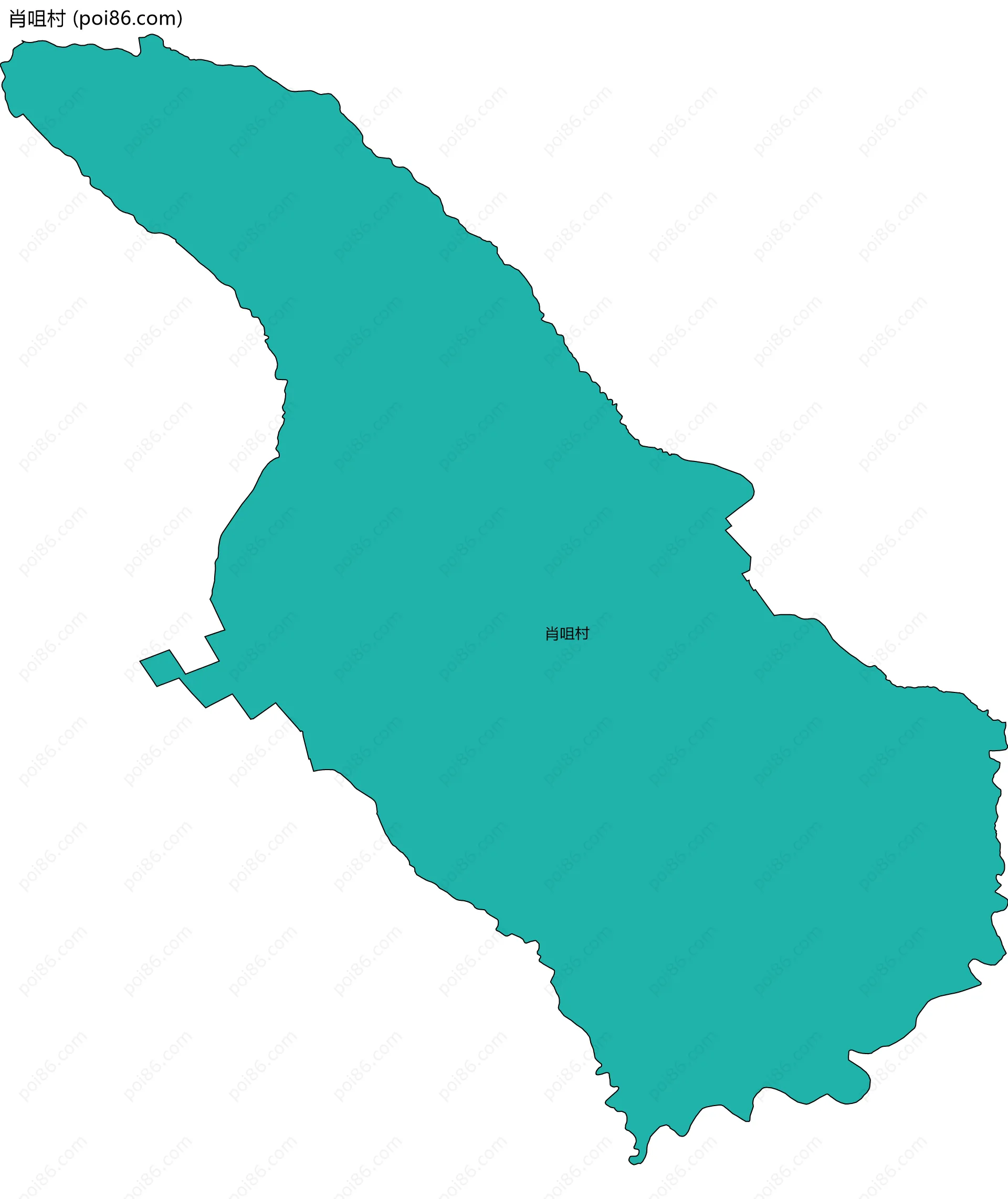 肖咀村边界地图
