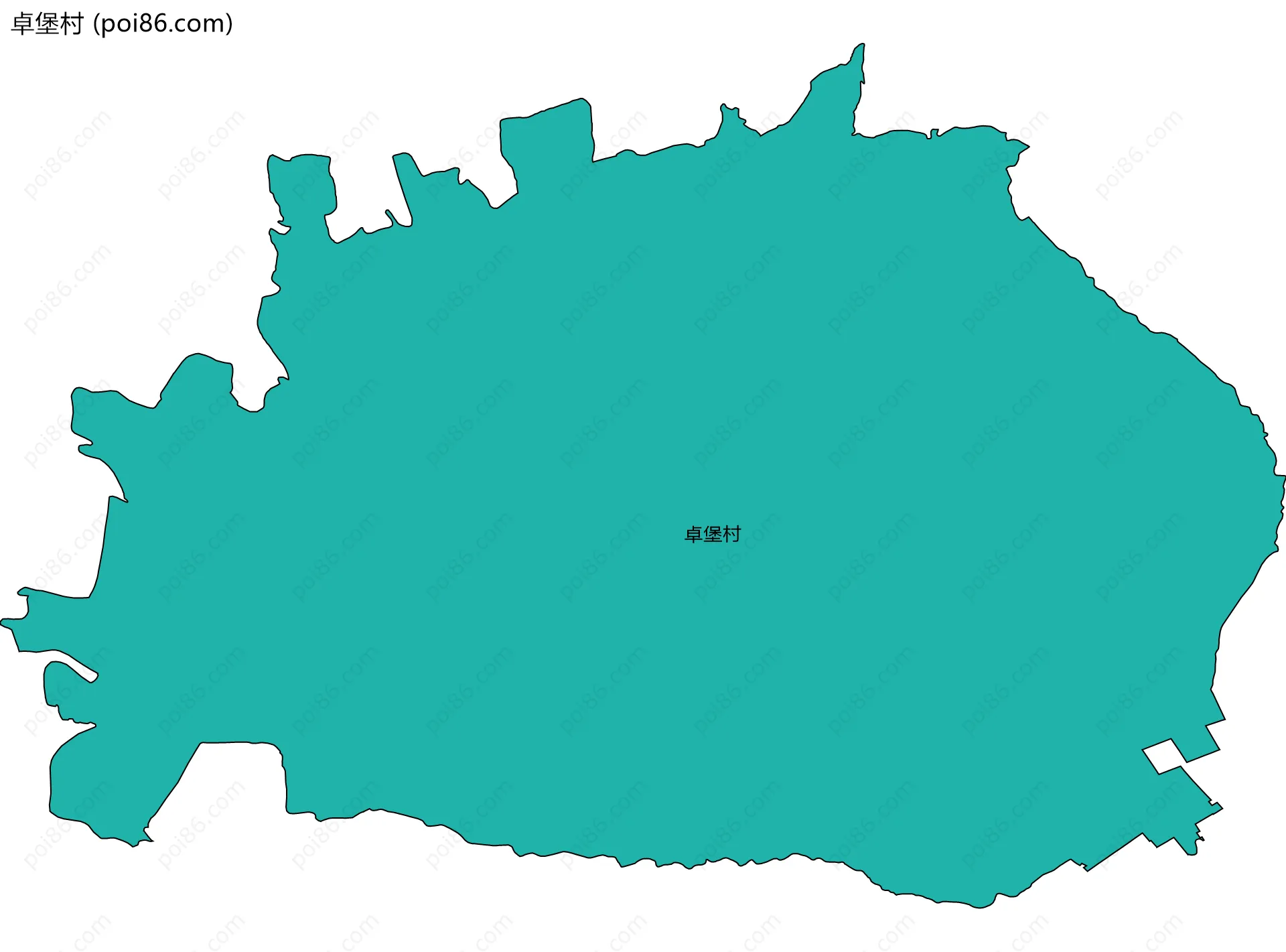 卓堡村边界地图