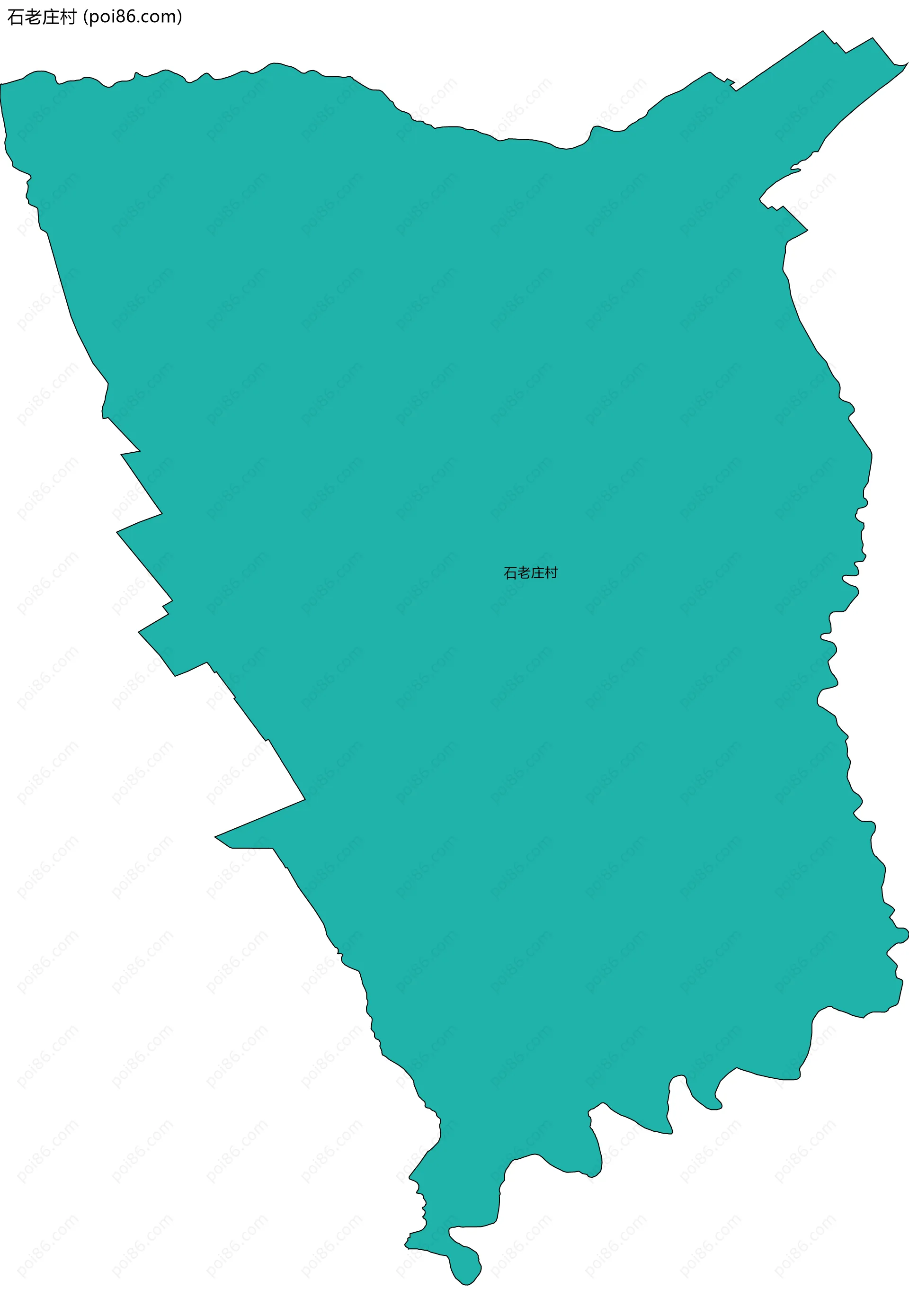 石老庄村边界地图