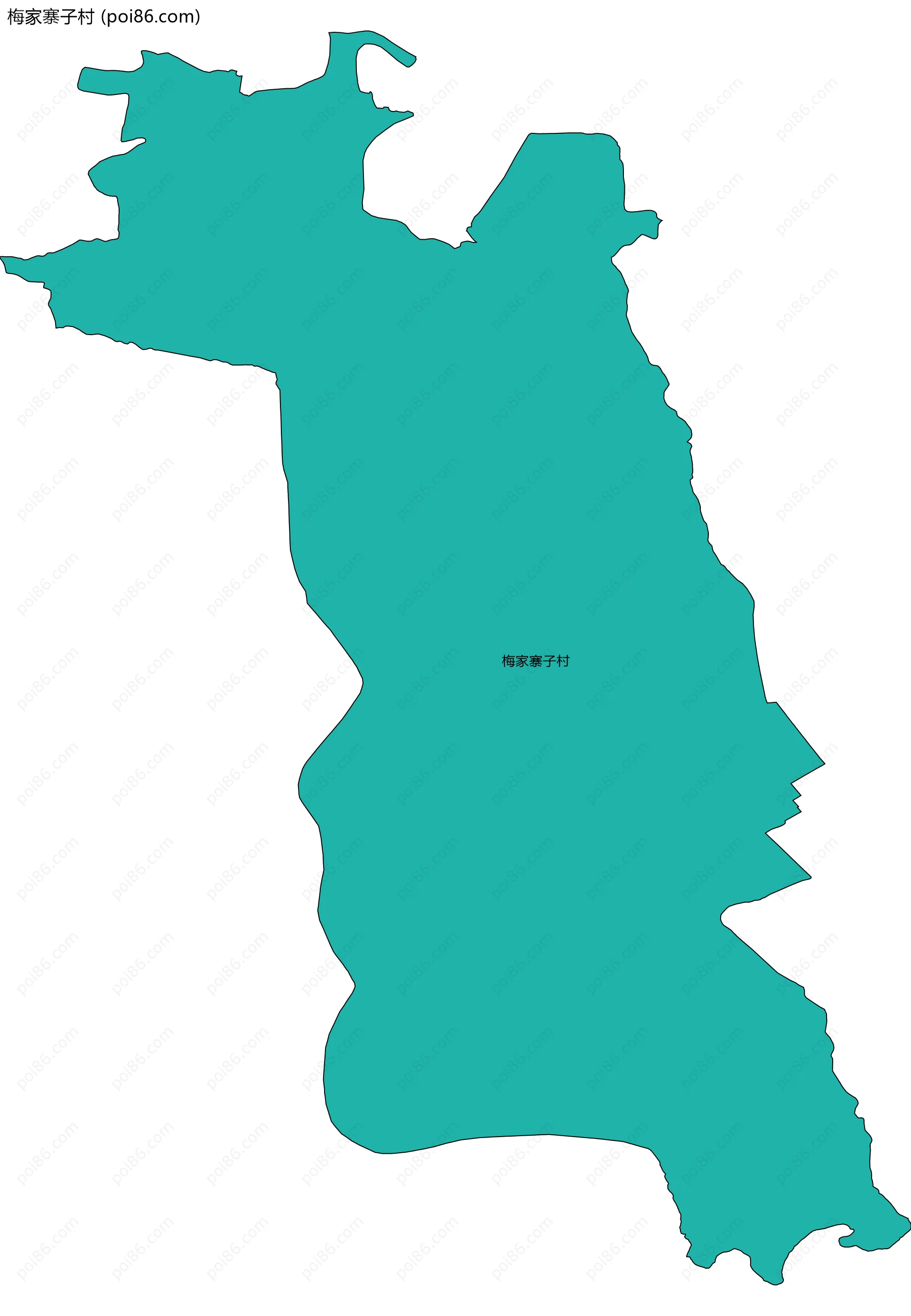 梅家寨子村边界地图