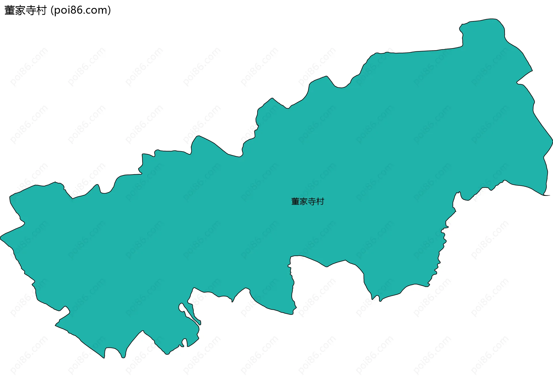 董家寺村边界地图