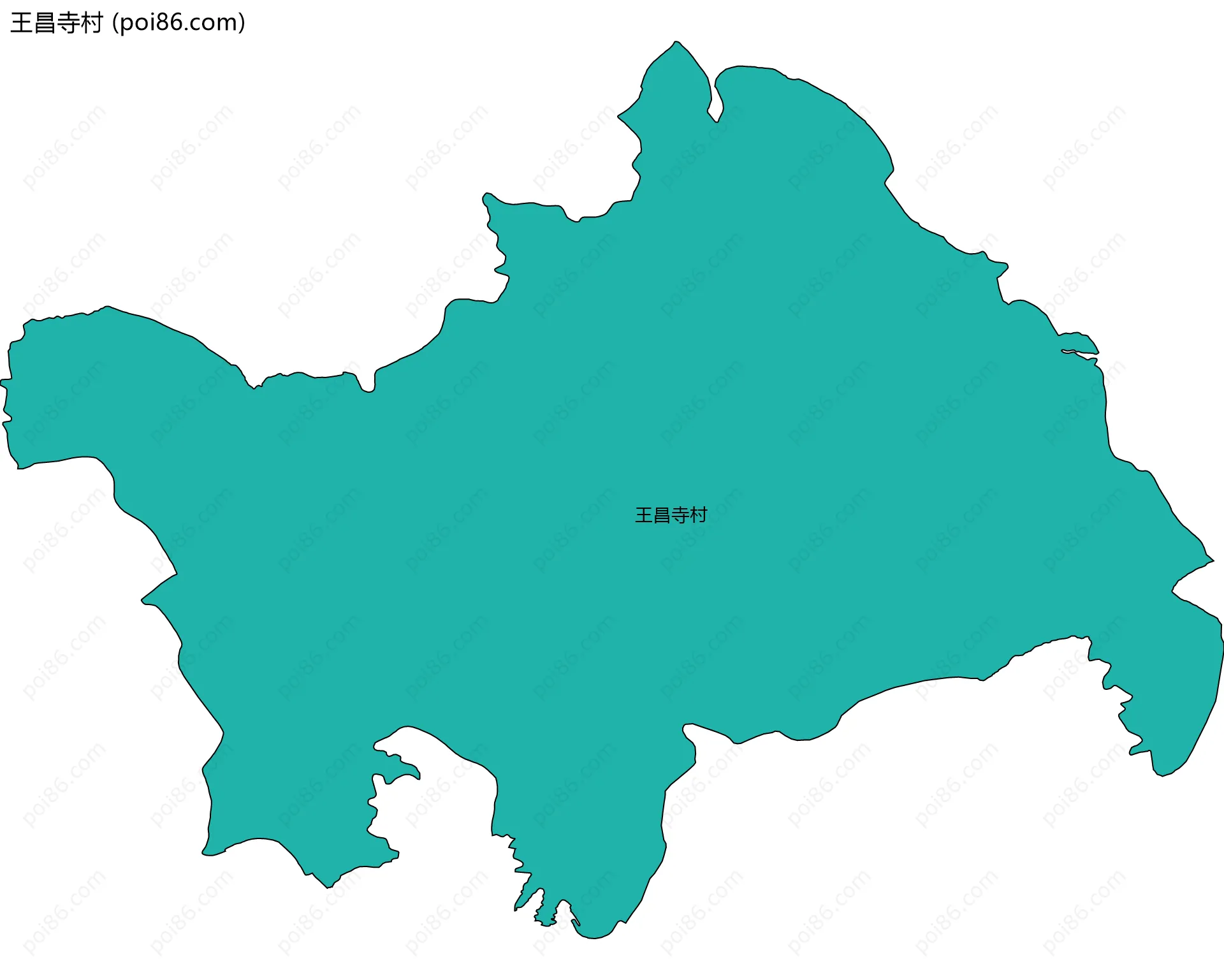 王昌寺村边界地图