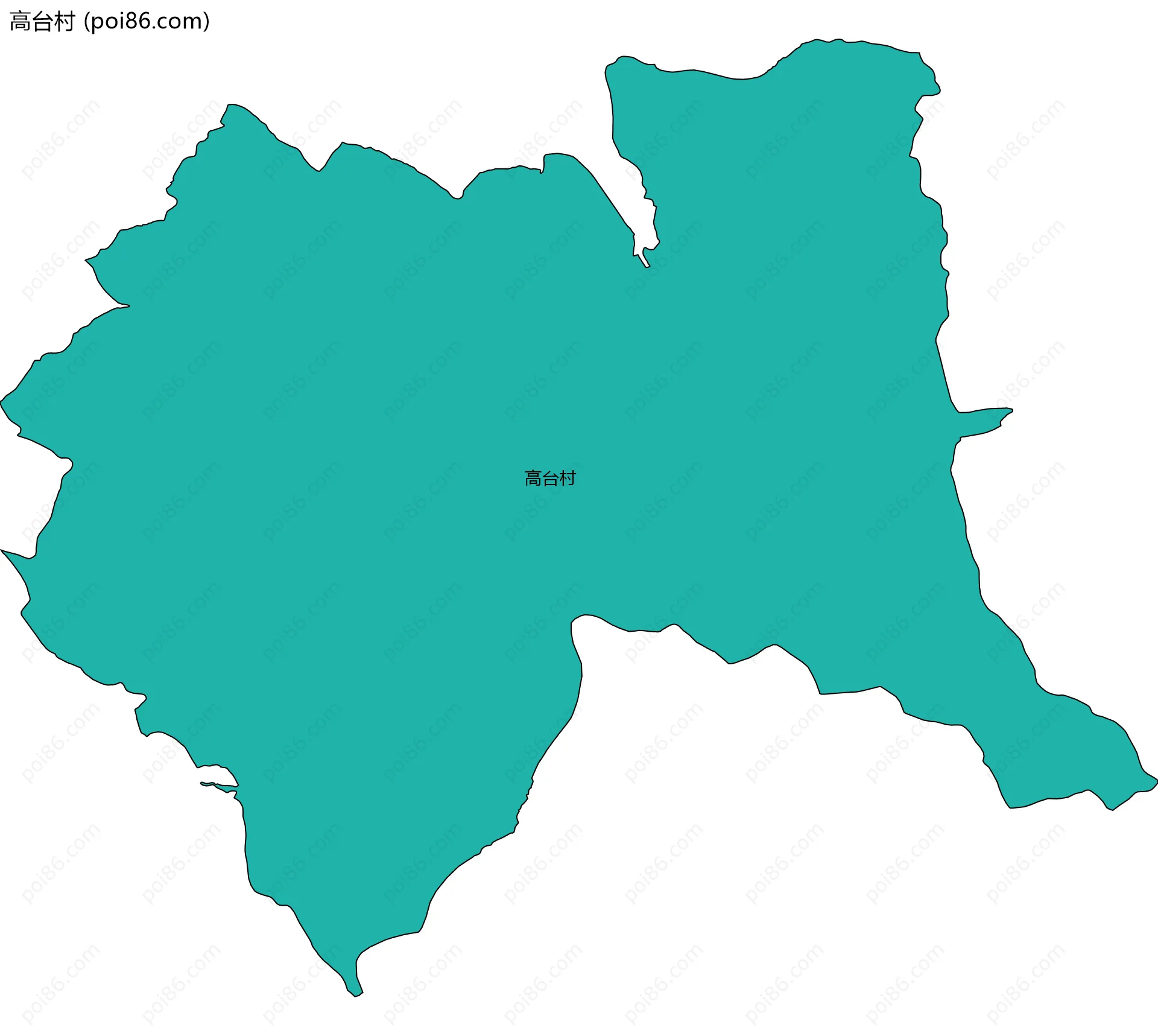 高台村边界地图