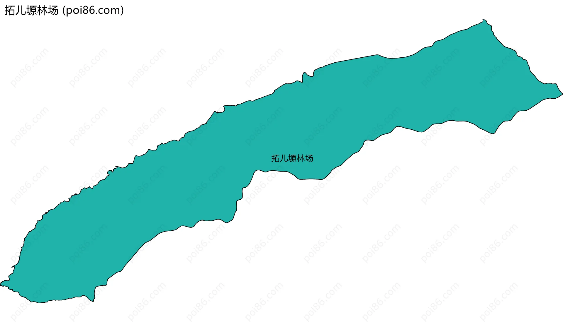 拓儿塬林场边界地图