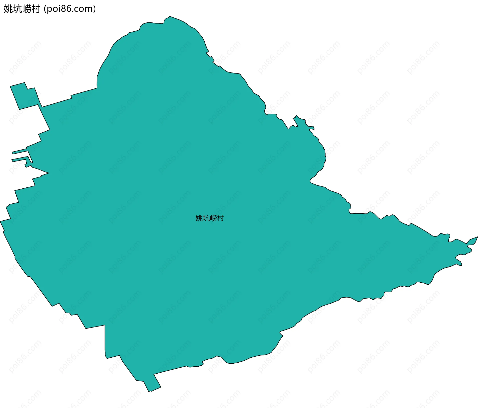 姚坑崂村边界地图