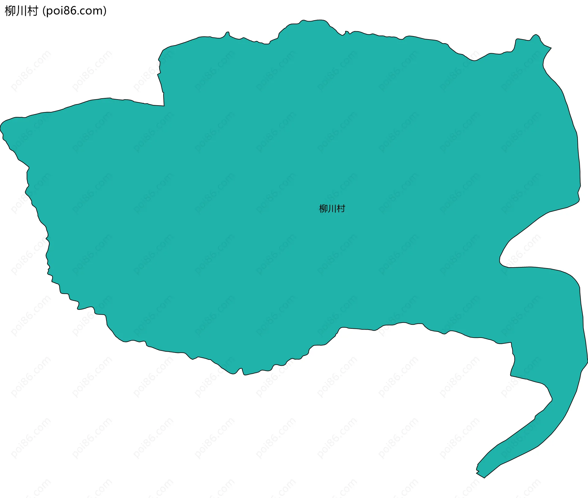 柳川村边界地图