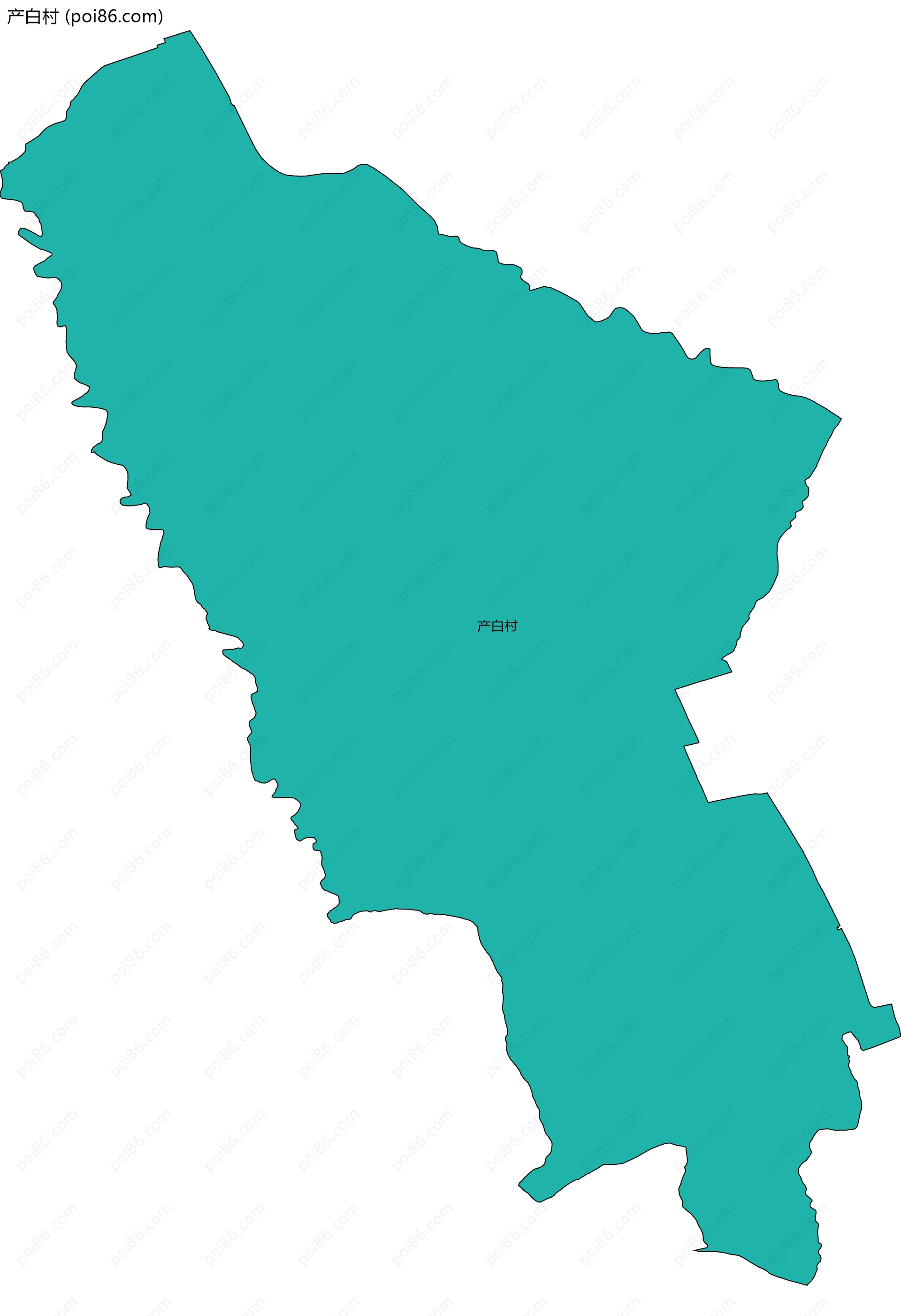 产白村边界地图
