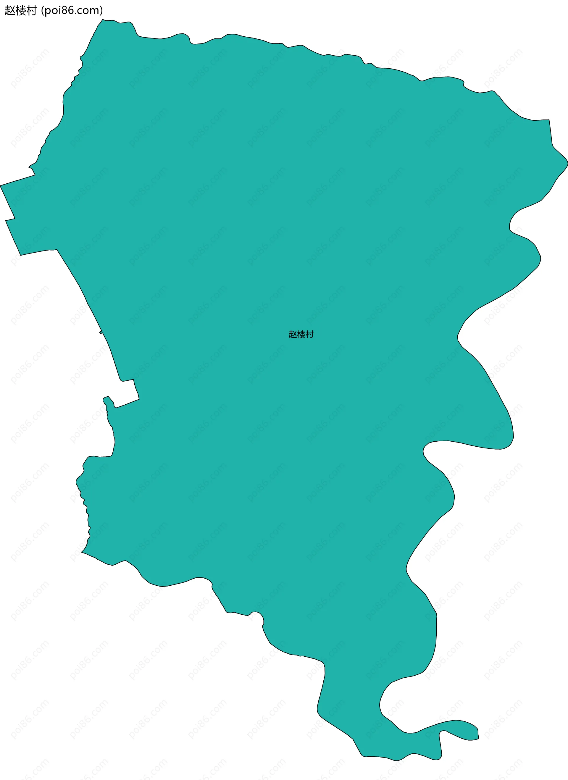 赵楼村边界地图