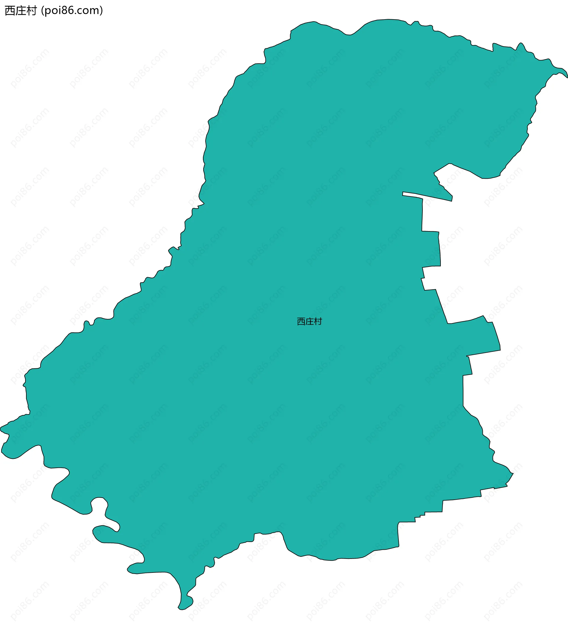 西庄村边界地图