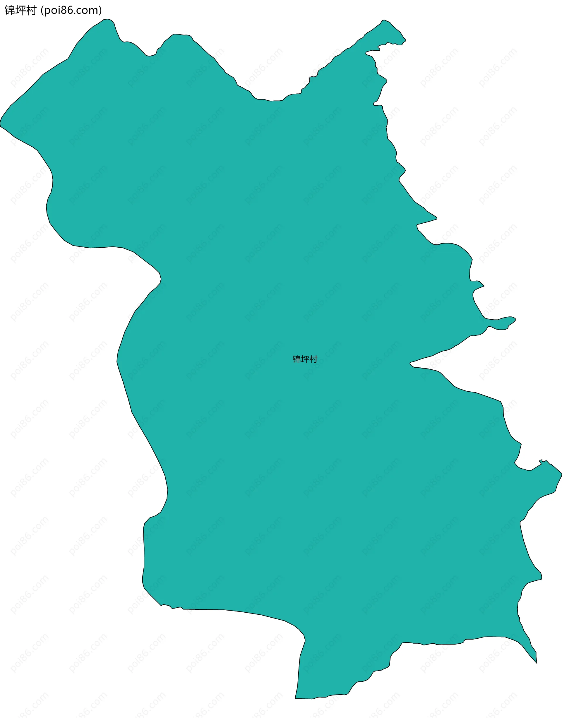 锦坪村边界地图