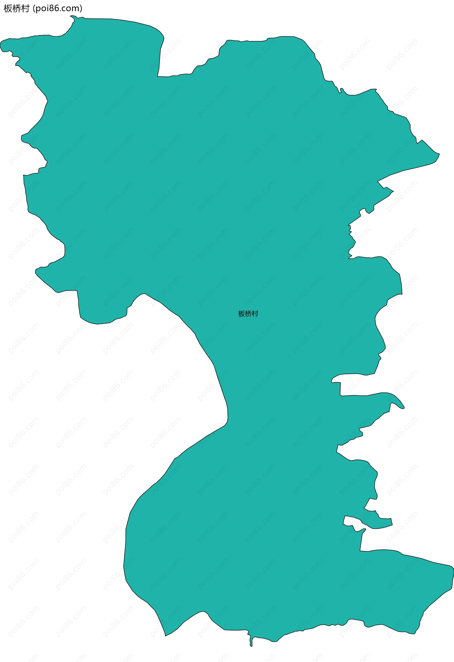 板桥村边界地图