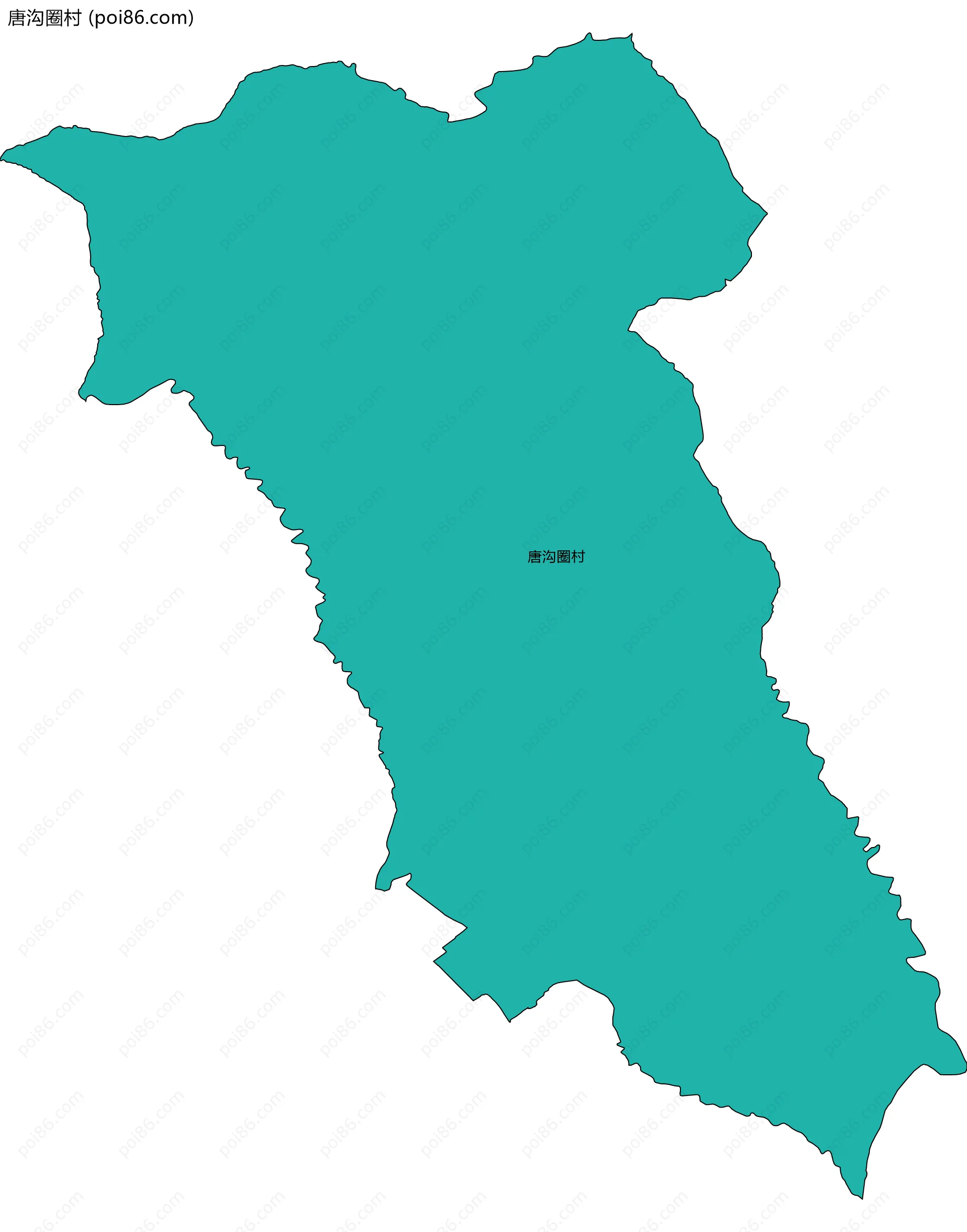 唐沟圈村边界地图