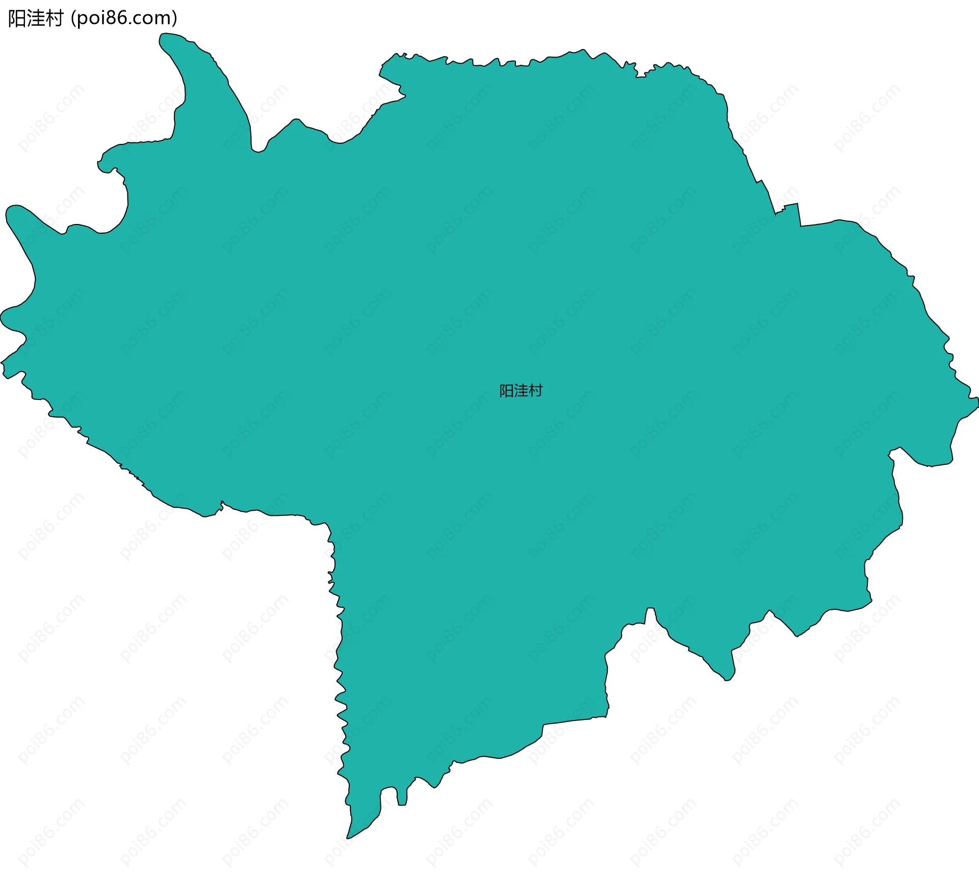 阳洼村边界地图