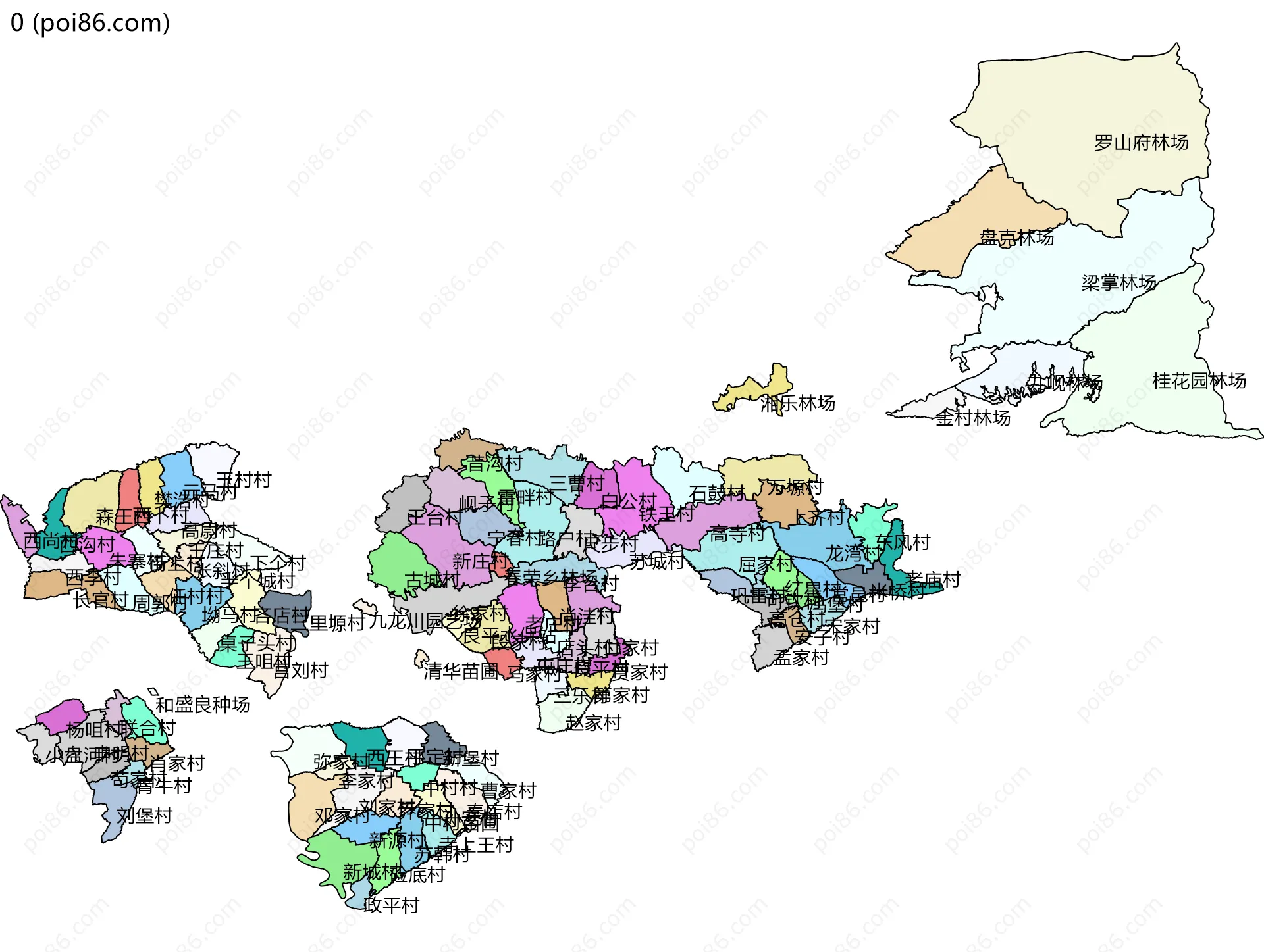 0边界地图(五级行政区划)