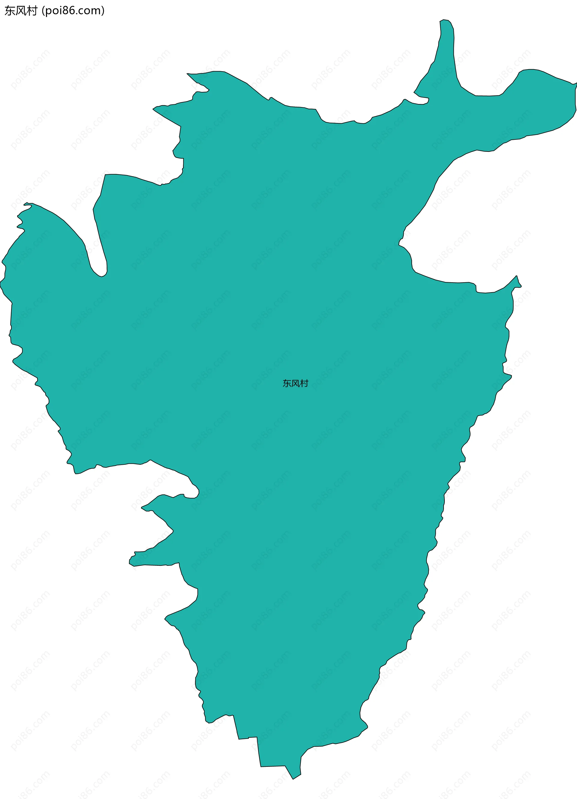 东风村边界地图