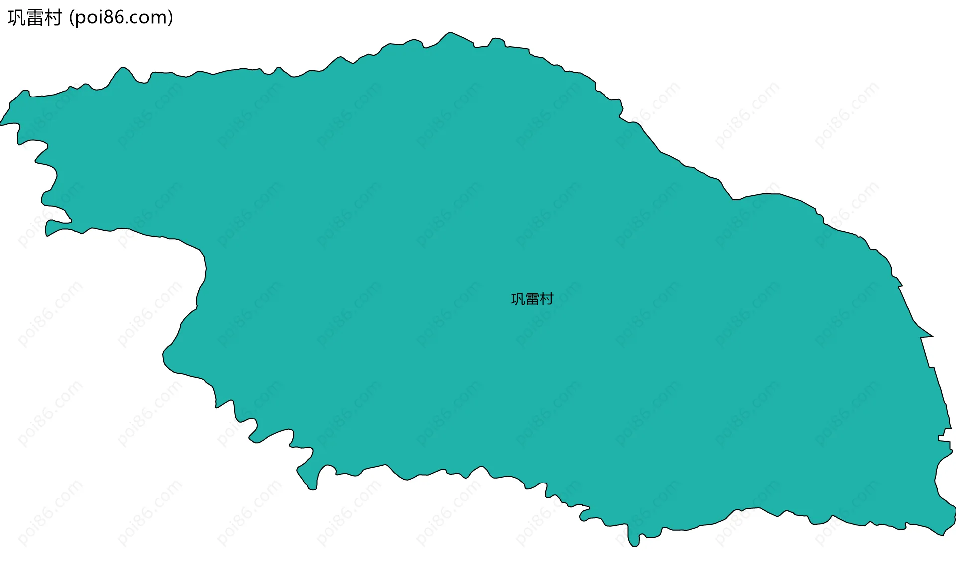 巩雷村边界地图
